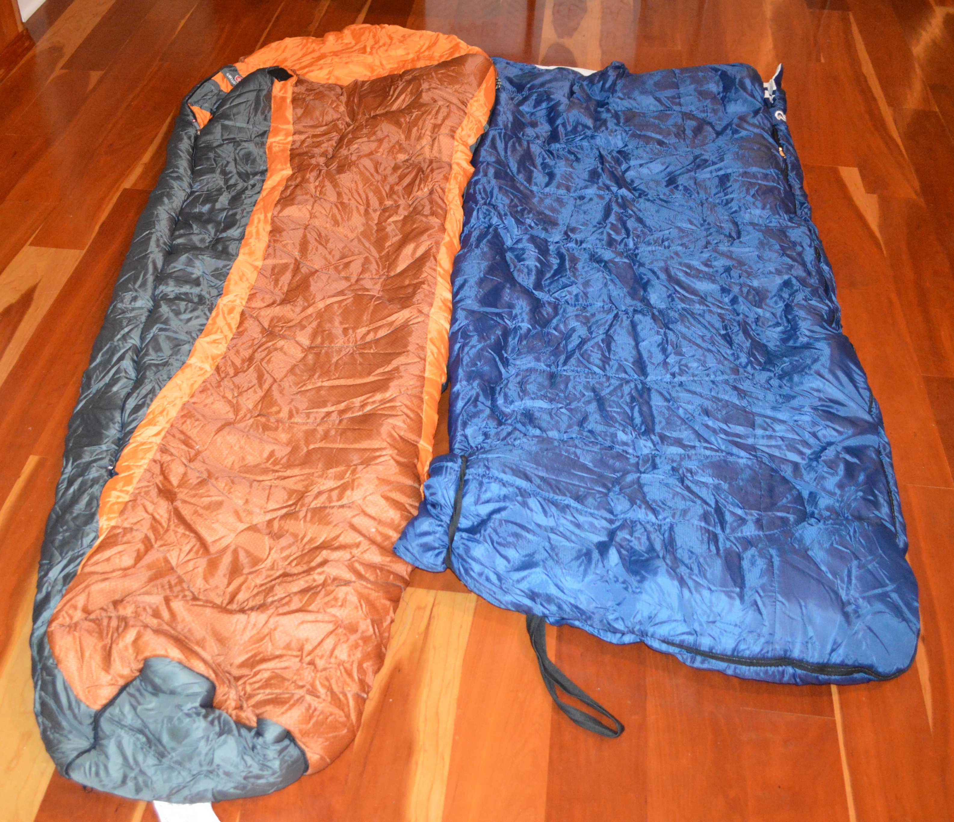 Swiss Gear "Crevasse" Mummy Sleeping Bag and Quest Rectangular Sleeping Bag