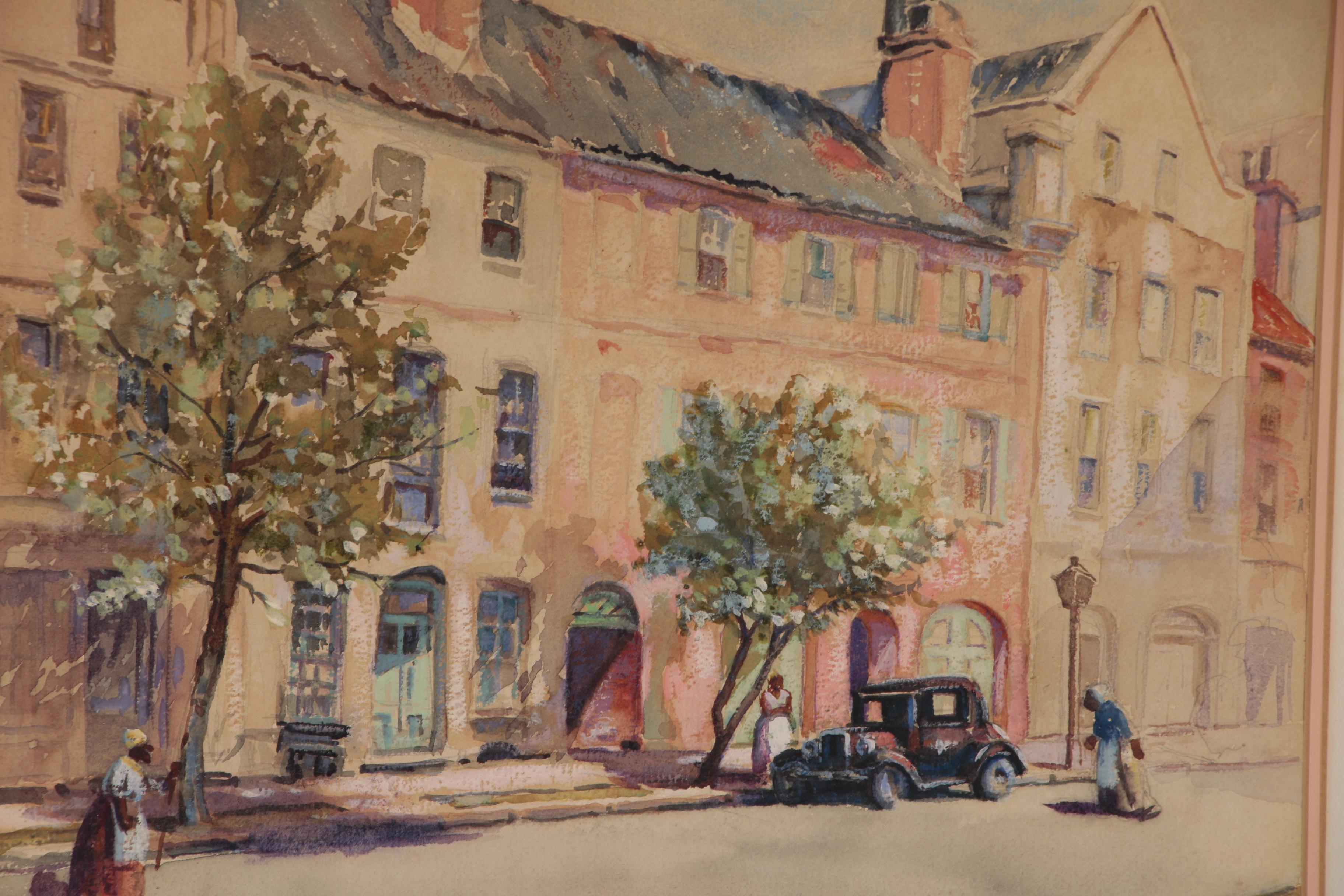 Benjamin Sayre Cory Kilvert Watercolor Painting "Charleston" 1935