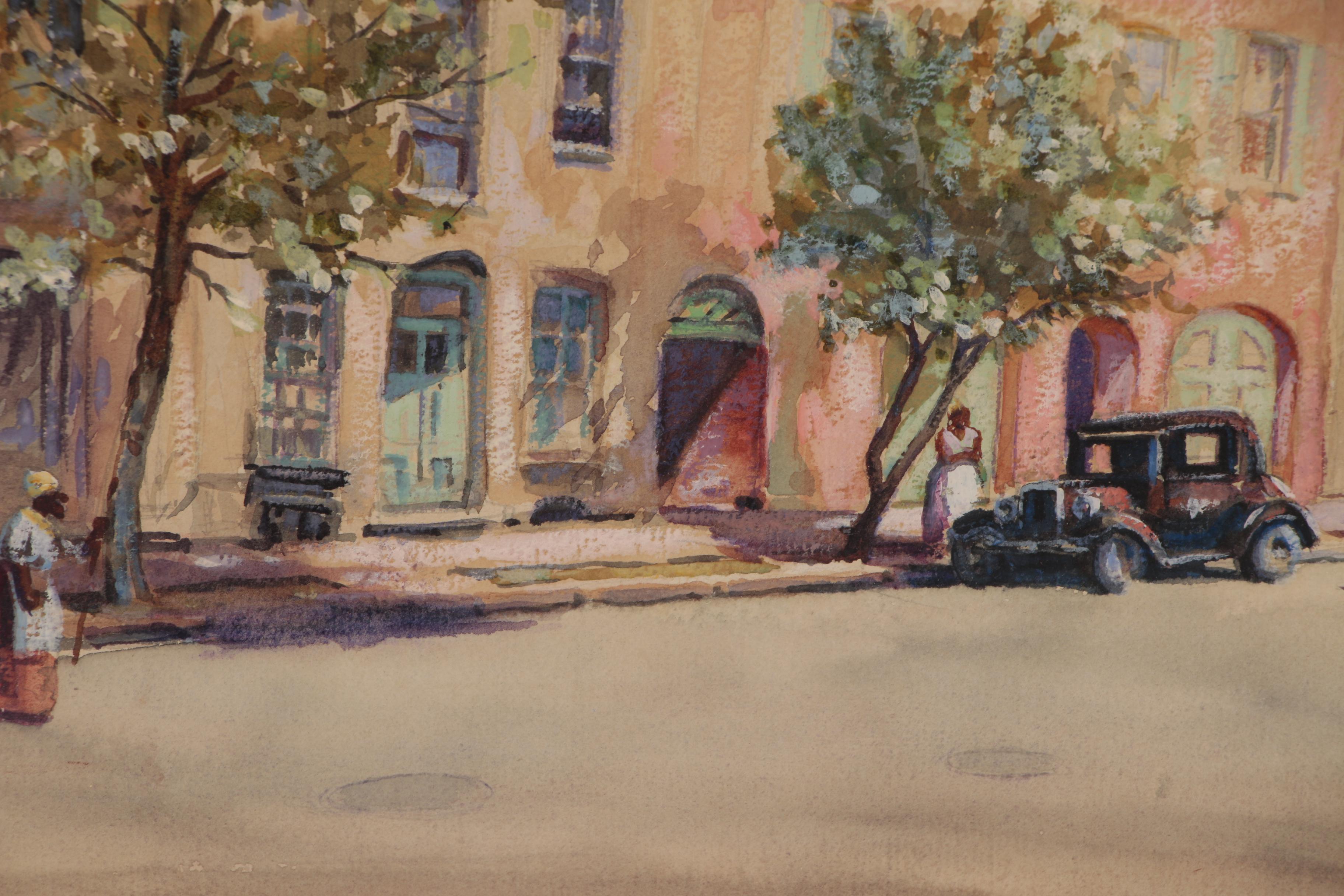 Benjamin Sayre Cory Kilvert Watercolor Painting "Charleston" 1935