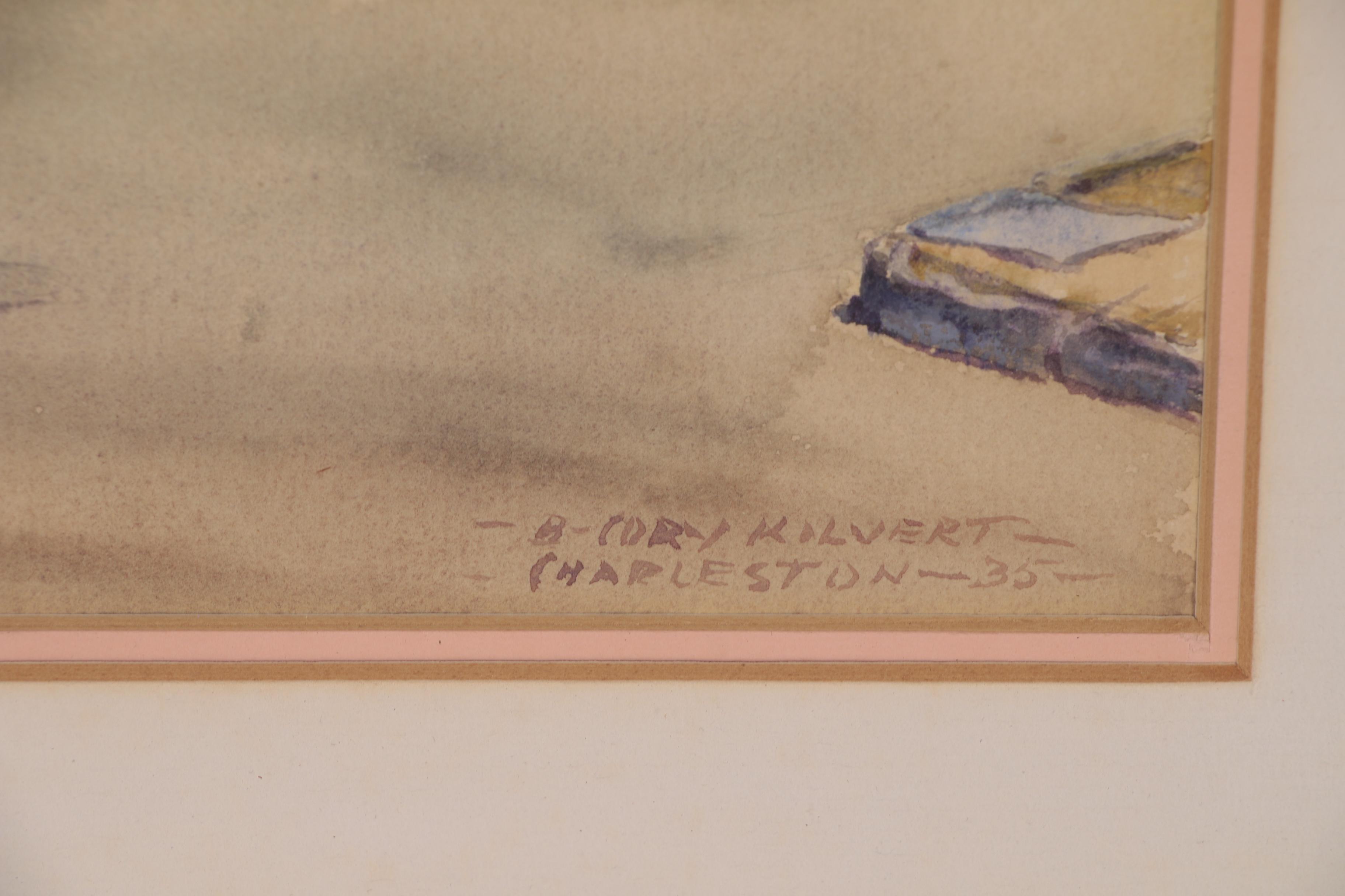Benjamin Sayre Cory Kilvert Watercolor Painting "Charleston" 1935