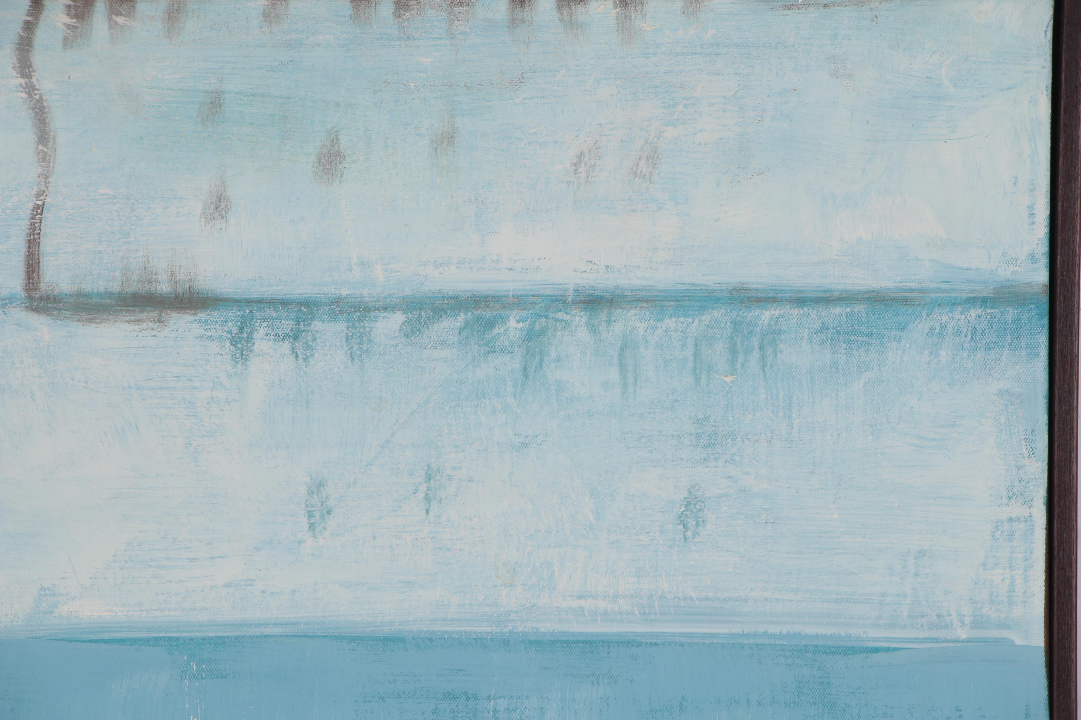 Blue Abstract Oil Painting