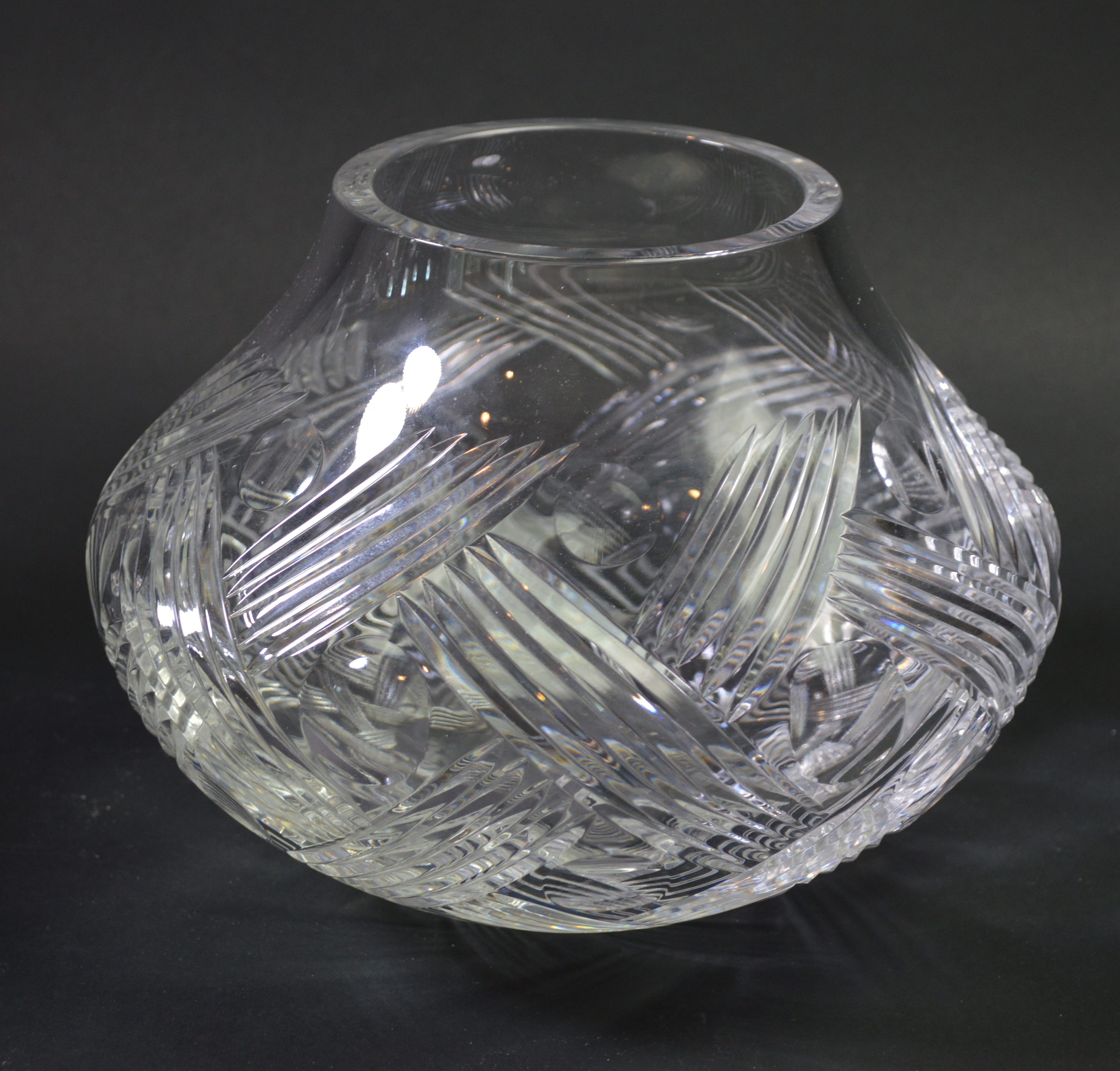 Villeroy & Boch Crystal Candlestick Trio, with Other Vase and Candlesticks