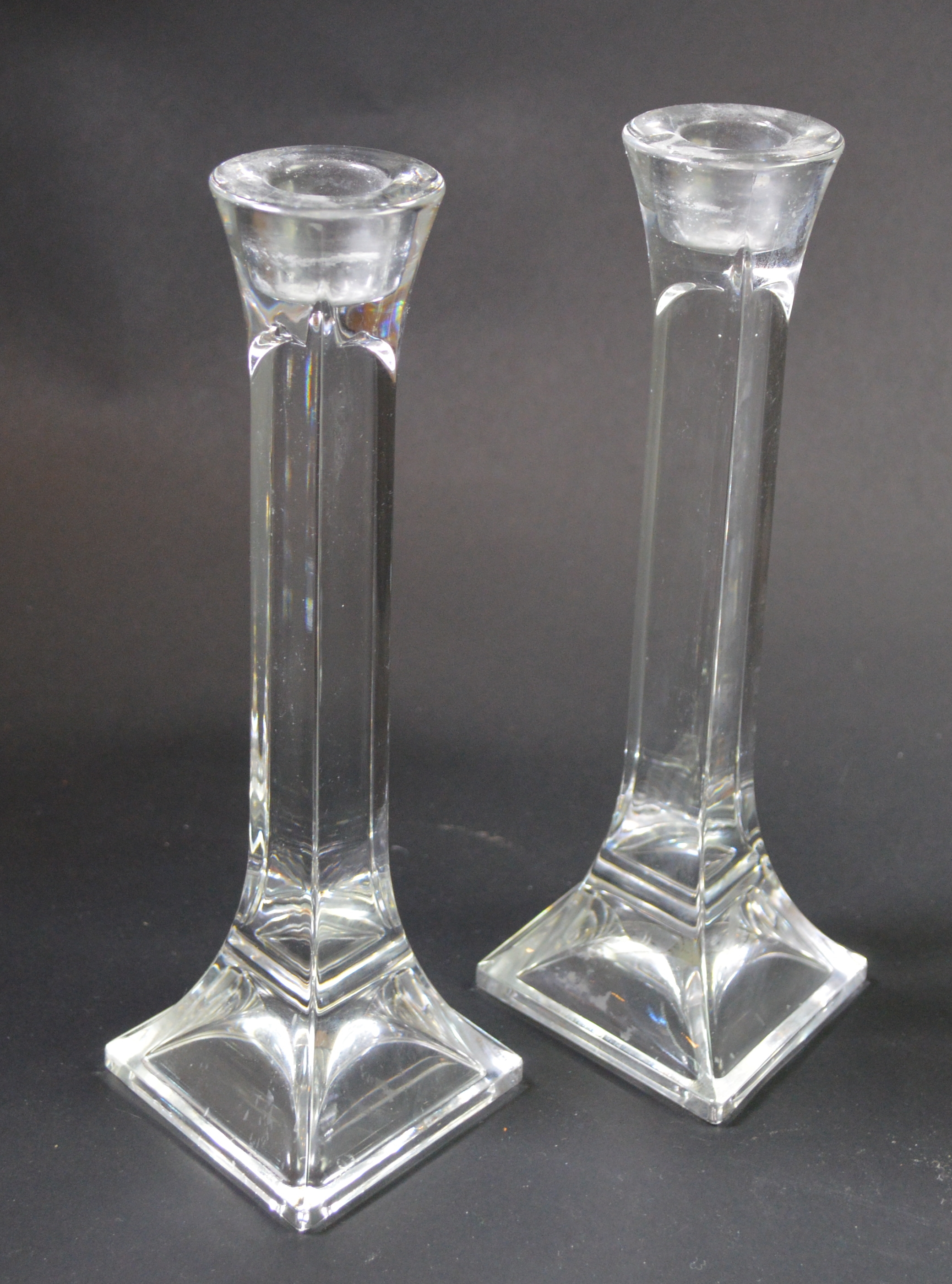 Villeroy & Boch Crystal Candlestick Trio, with Other Vase and Candlesticks
