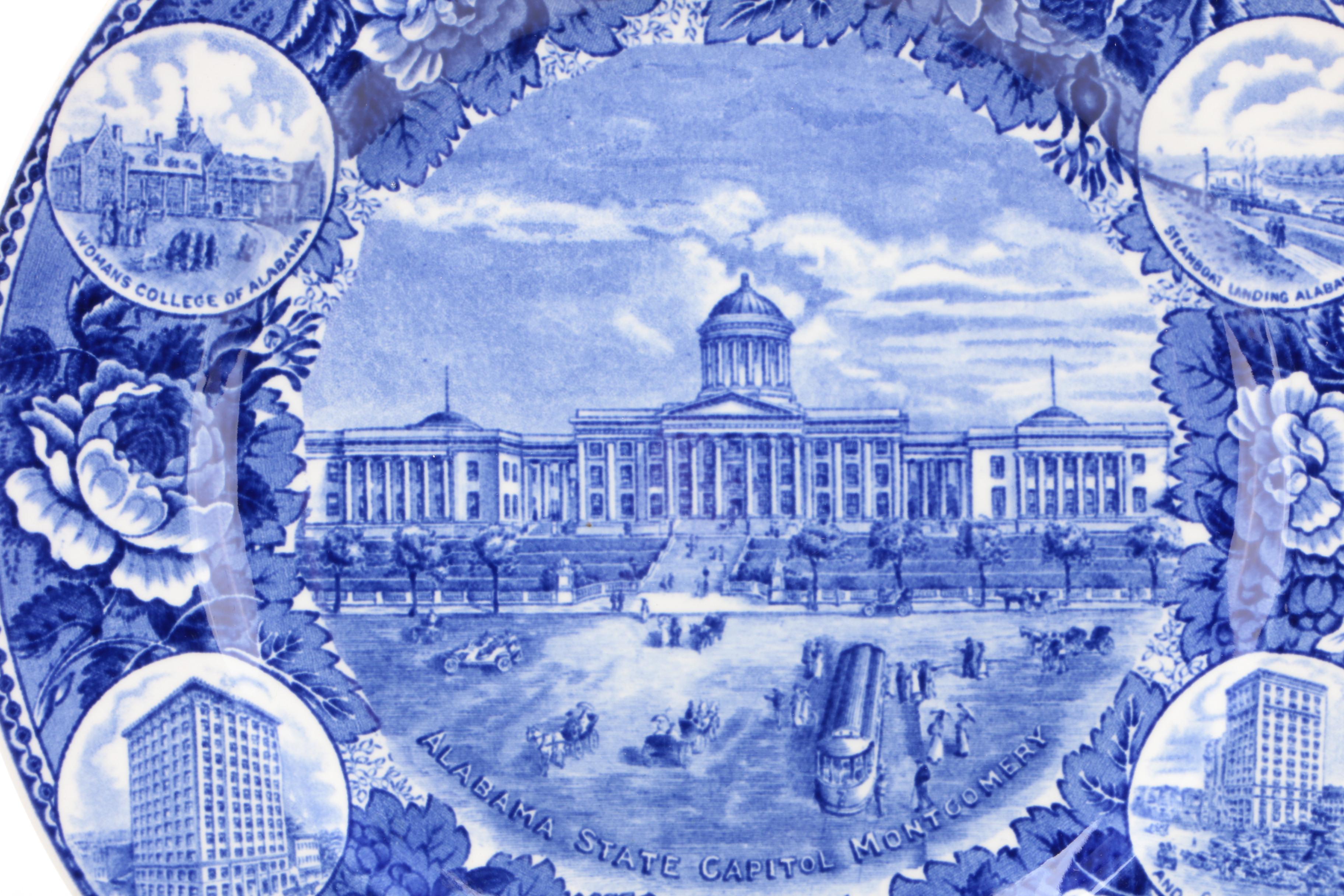 Johnson Bros "Historic America" and Other Blue Transferware Plates