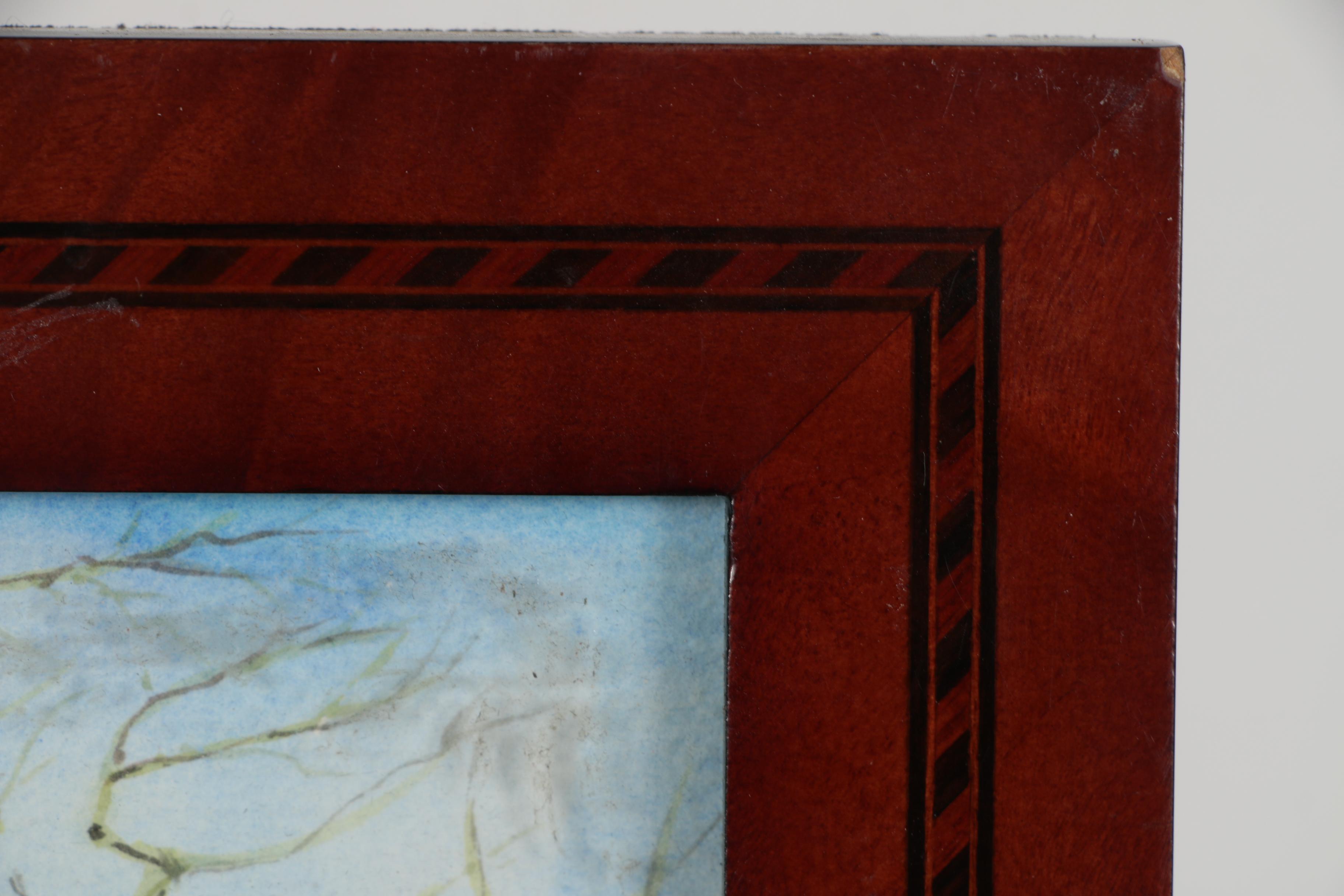 Richard Alden Burt Watercolor Painting of Birch Tree