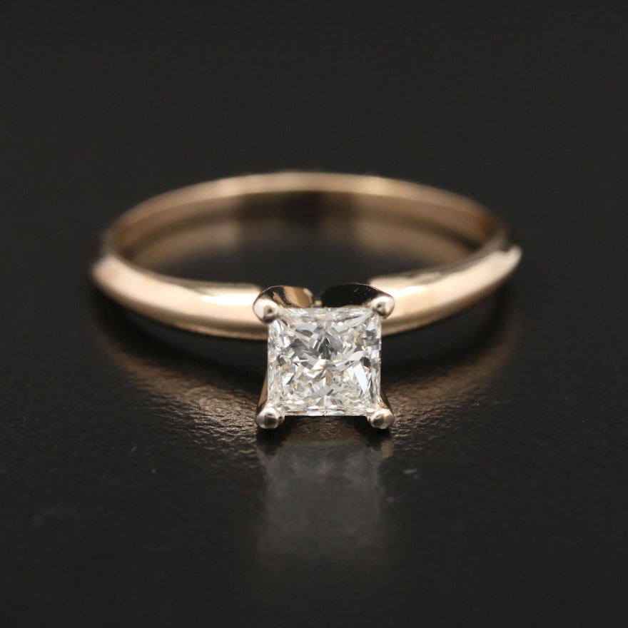 14K Gold 0.60 CT Diamond Solitaire Ring