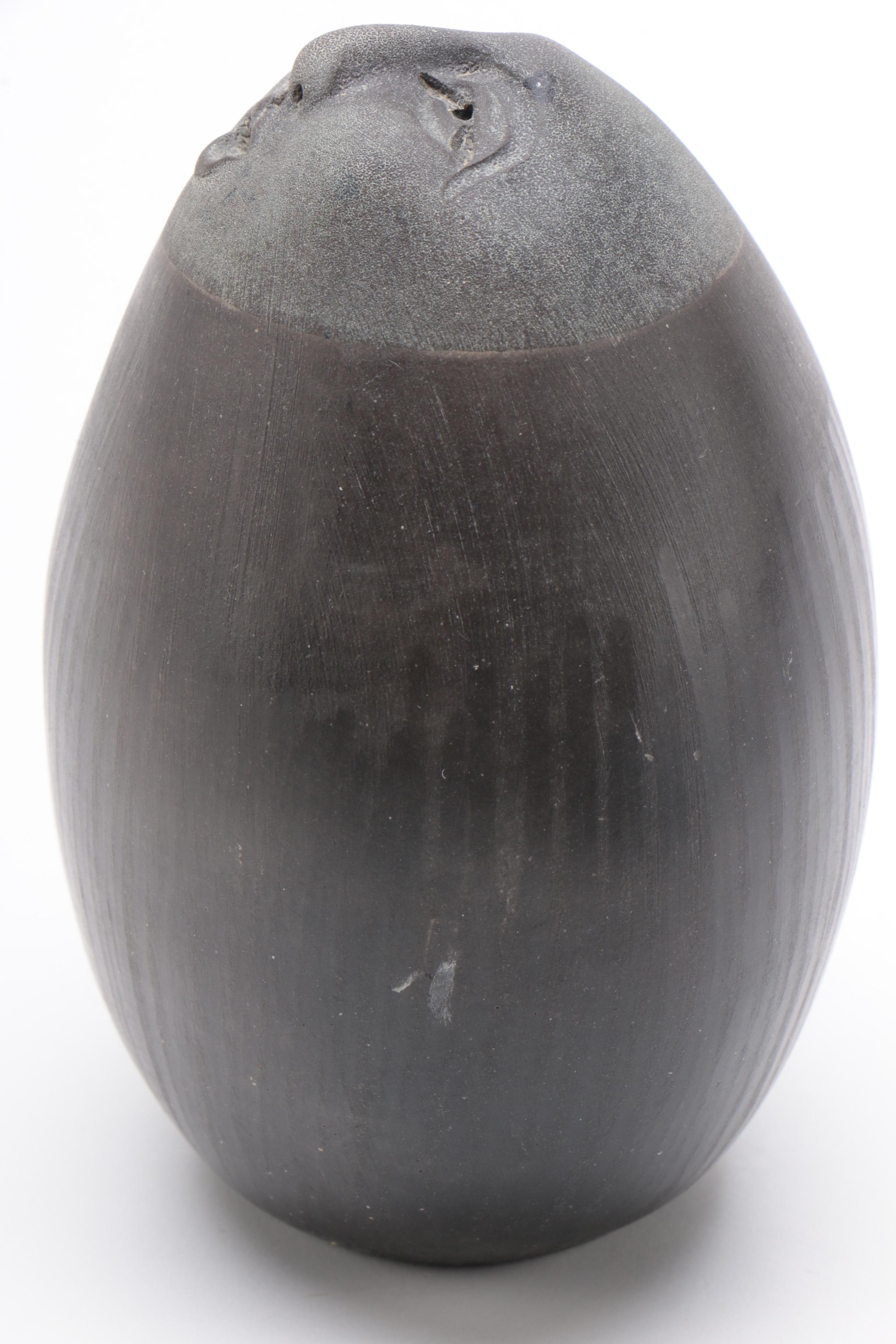 Nan Emmett Raku Ceramic Ceremonial Deva Spirit Rattle