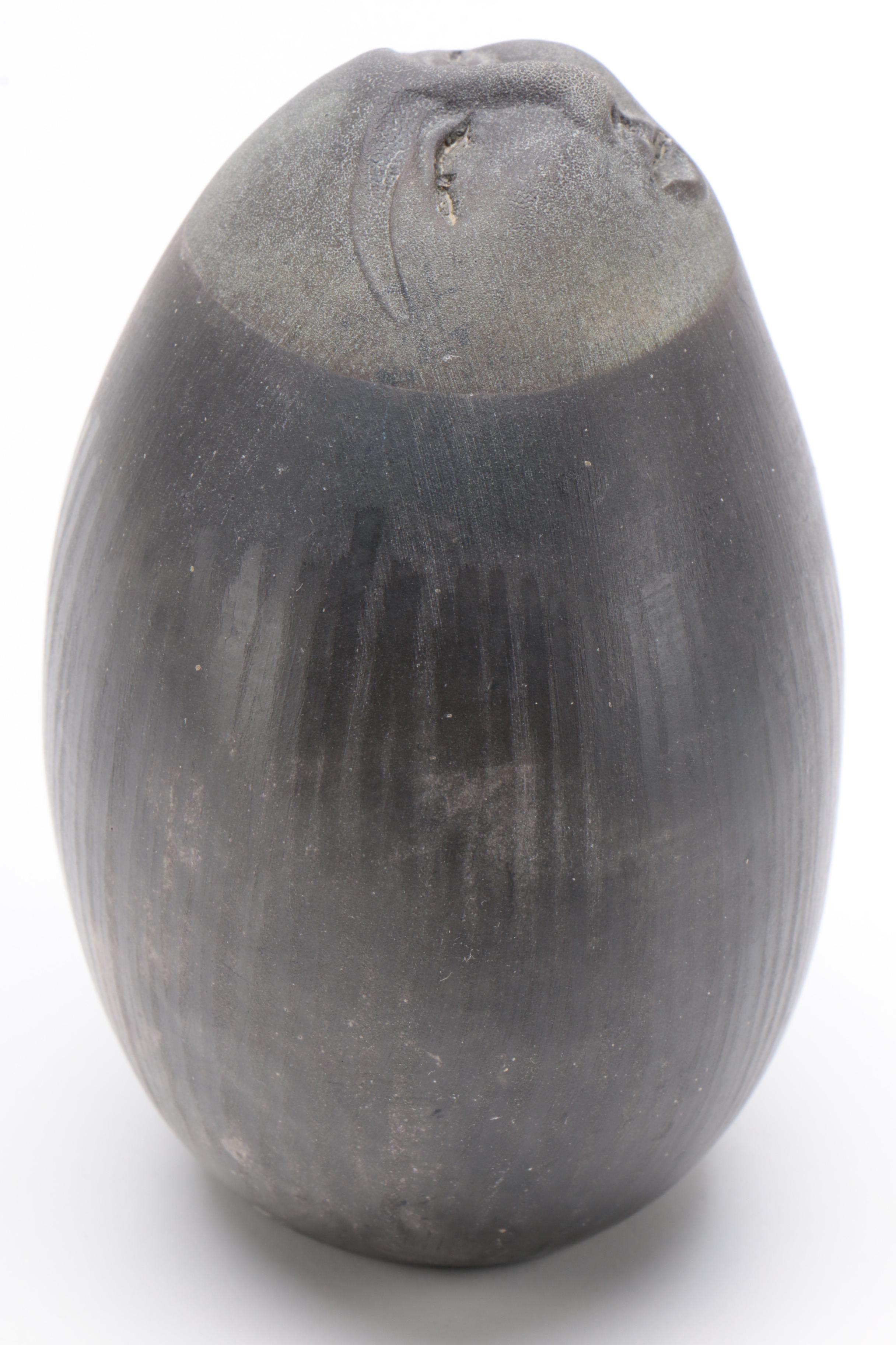 Nan Emmett Raku Ceramic Ceremonial Deva Spirit Rattle