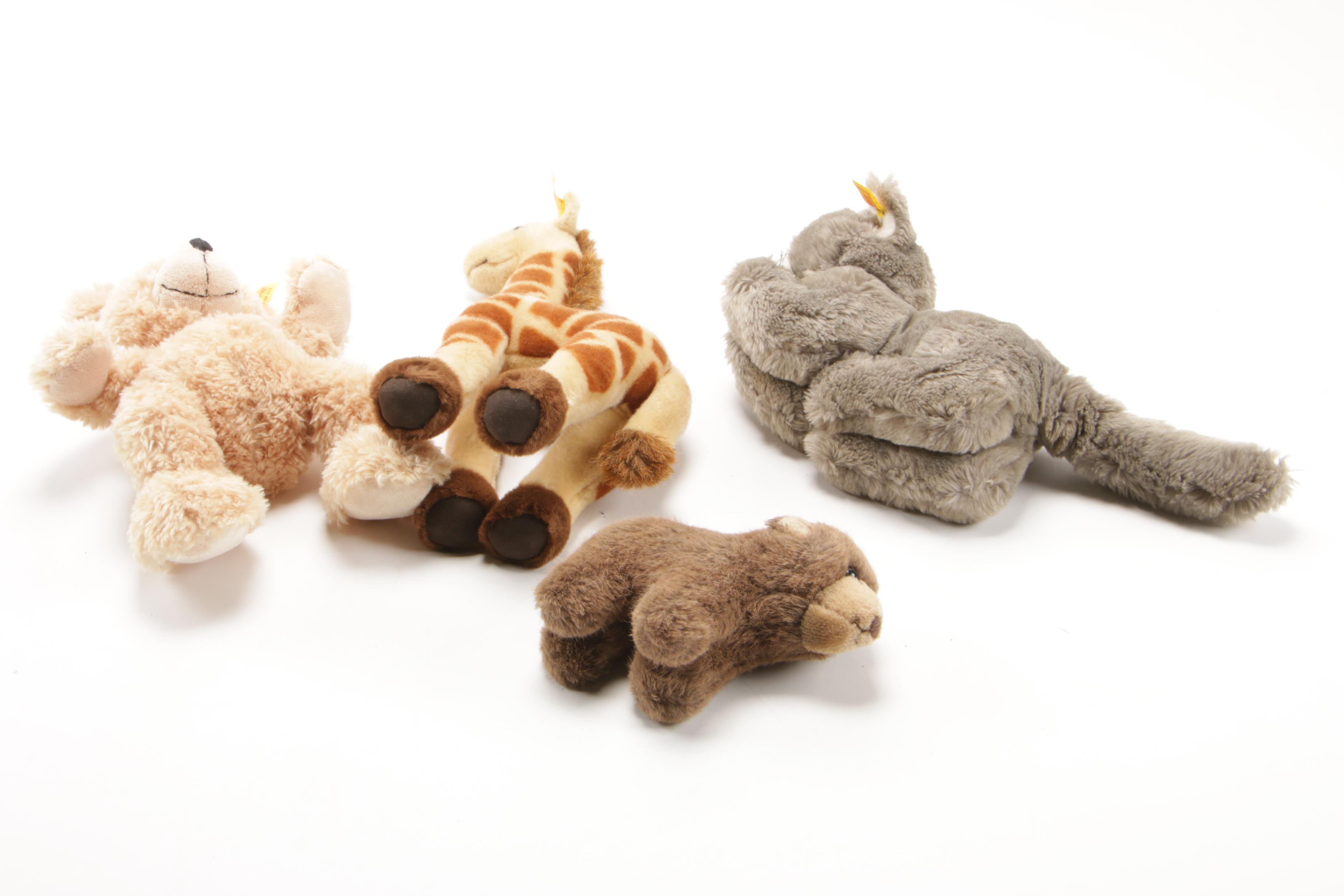 Steiff Stuffed Plush Animals, Late 20th Century