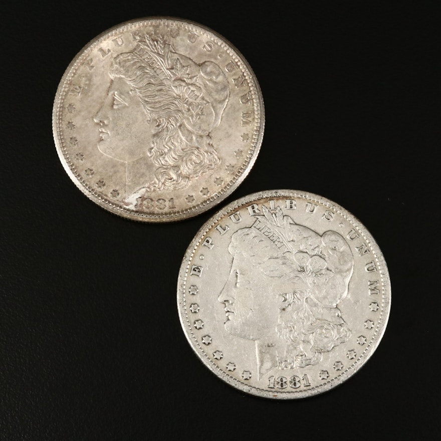 1881-S and 1881 Morgan Silver Dollar