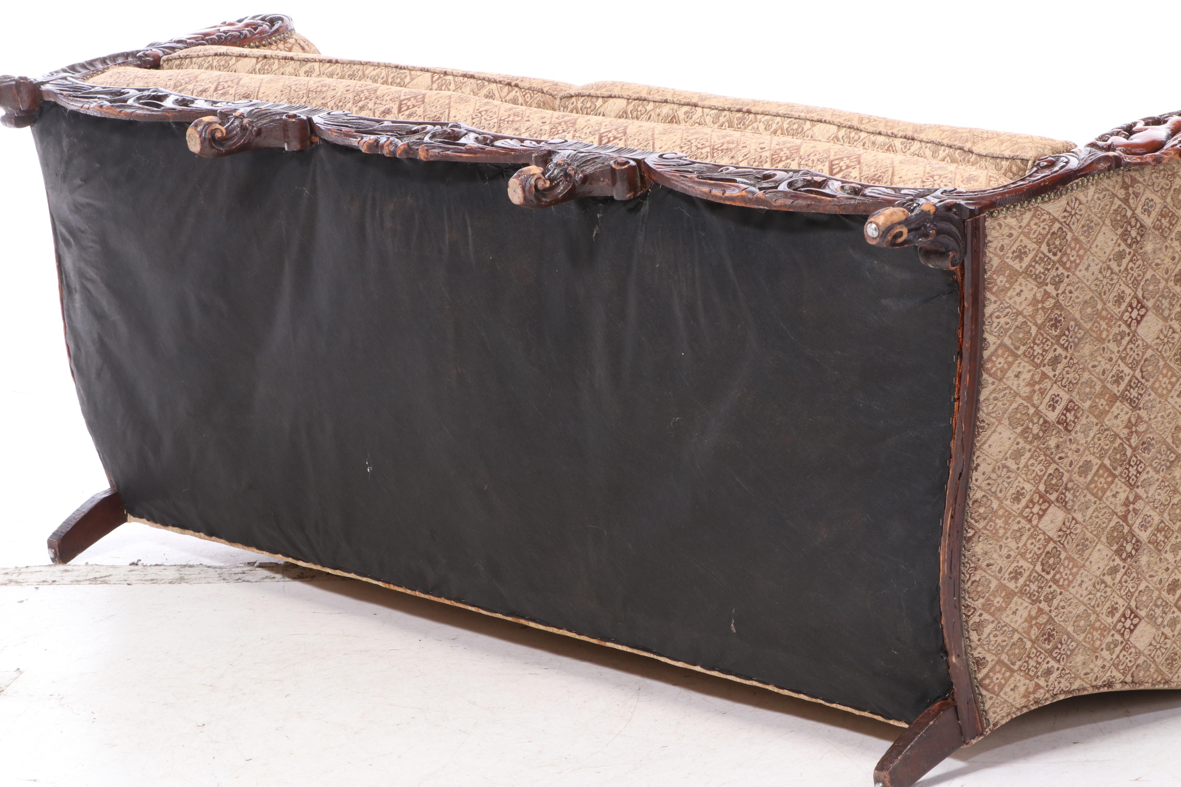Art Nouveau Upholstered Sofa, Early 20th Century