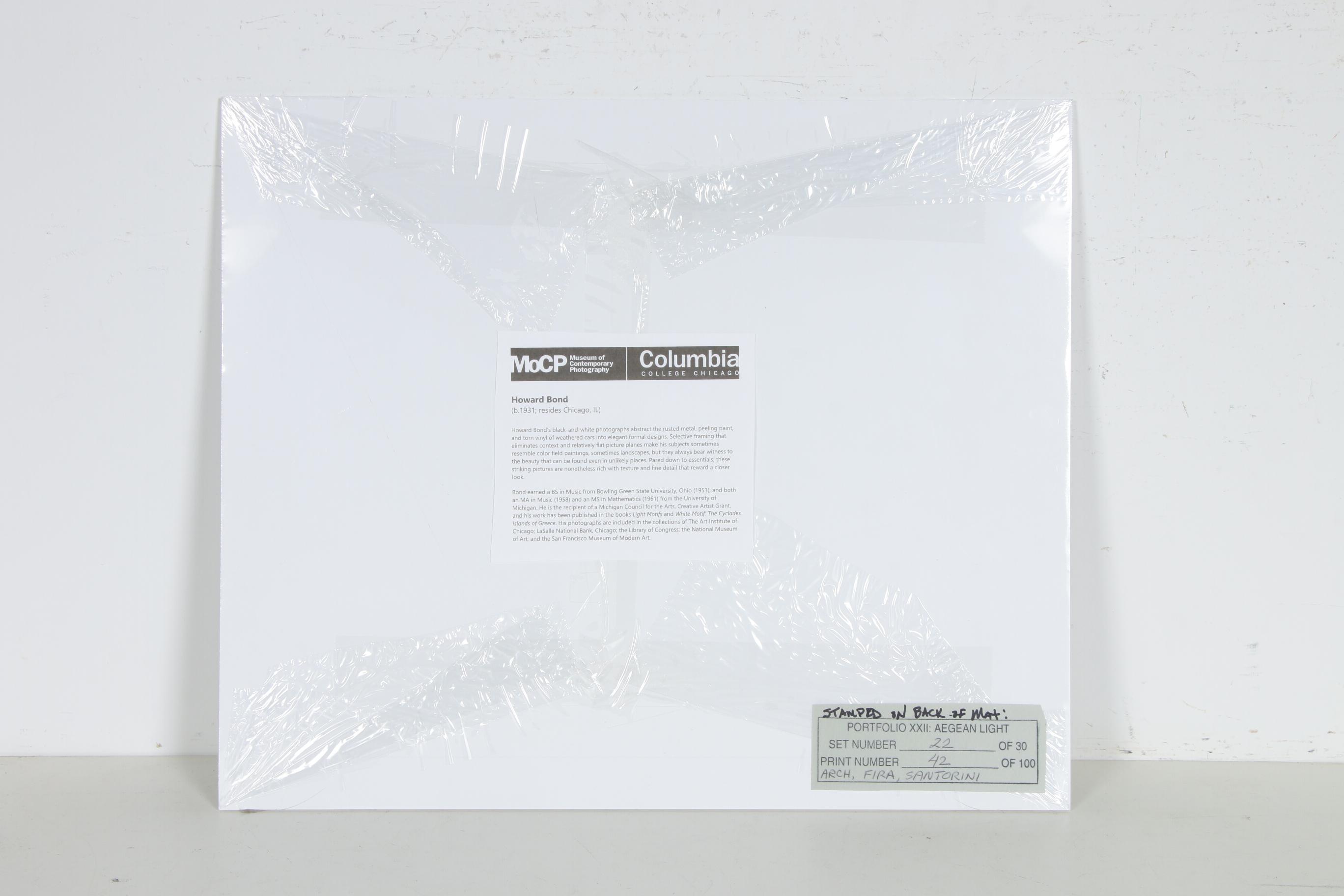 Howard Bond Silver Gelatin Photograph "Arch, Fira, Santorini", 2005