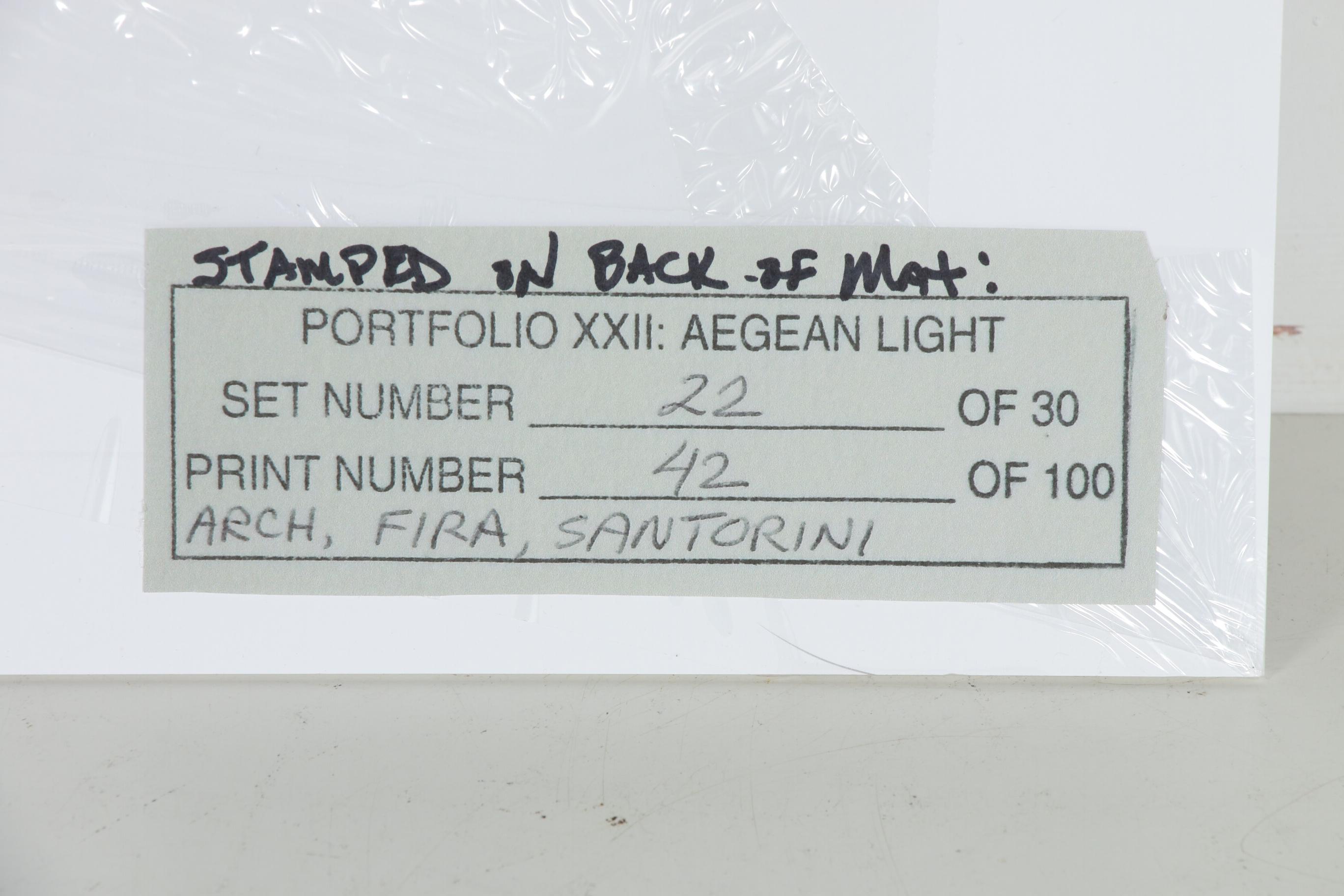 Howard Bond Silver Gelatin Photograph "Arch, Fira, Santorini", 2005