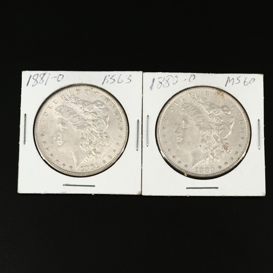 1880-O and 1881-O Morgan Silver Dollar