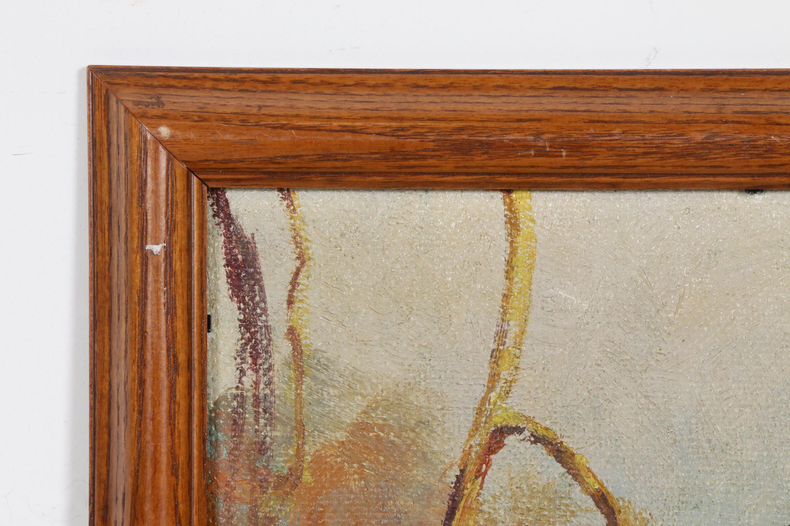 Emerson Burkhart Autumn Forest Landscape Oil Painting, Early to Mid 20th Century