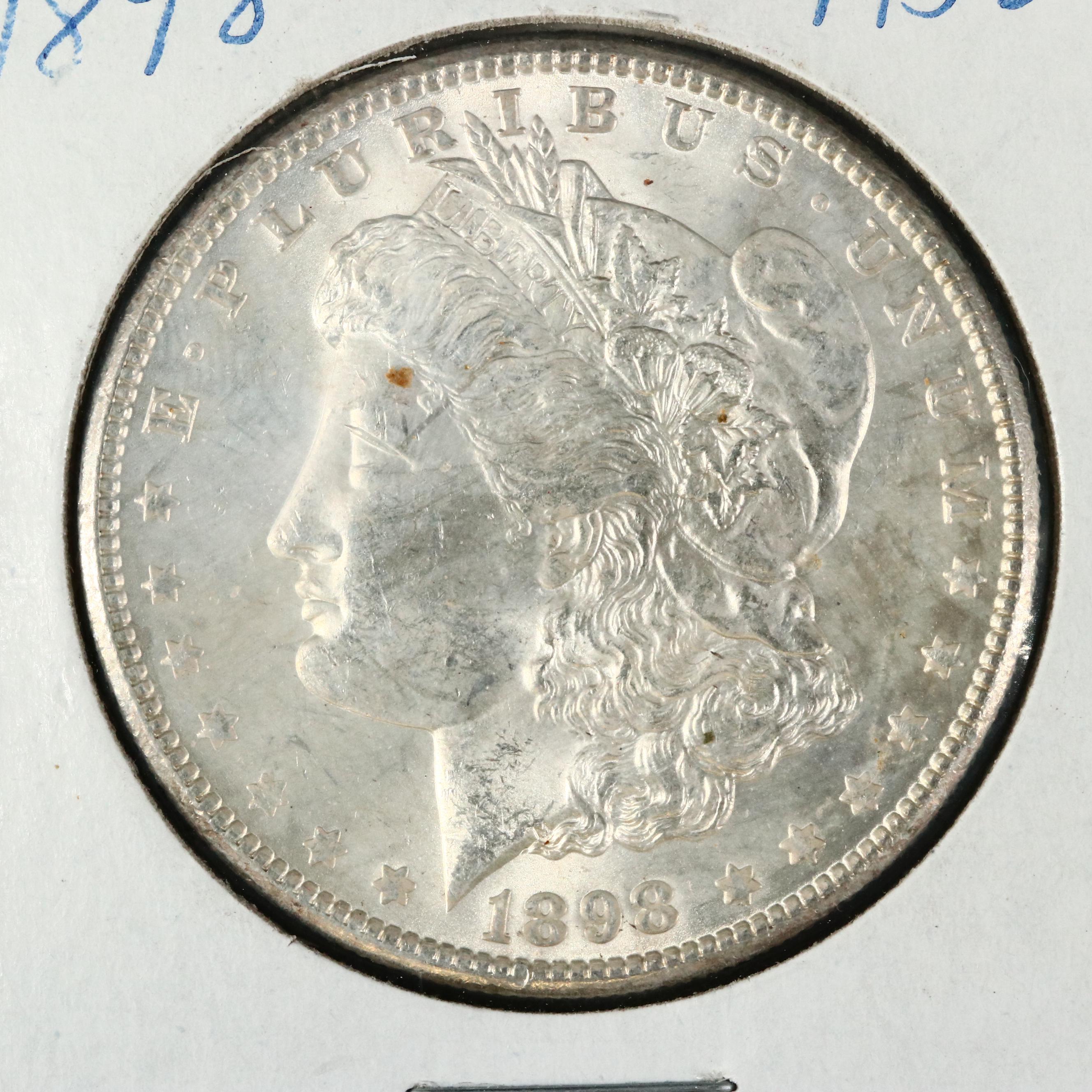 1796 Spanish Eight Reales Coin and 1898-O Morgan Silver Dollar