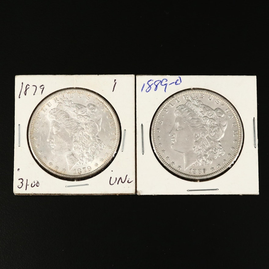 1879 and 1889-O Morgan Silver Dollars