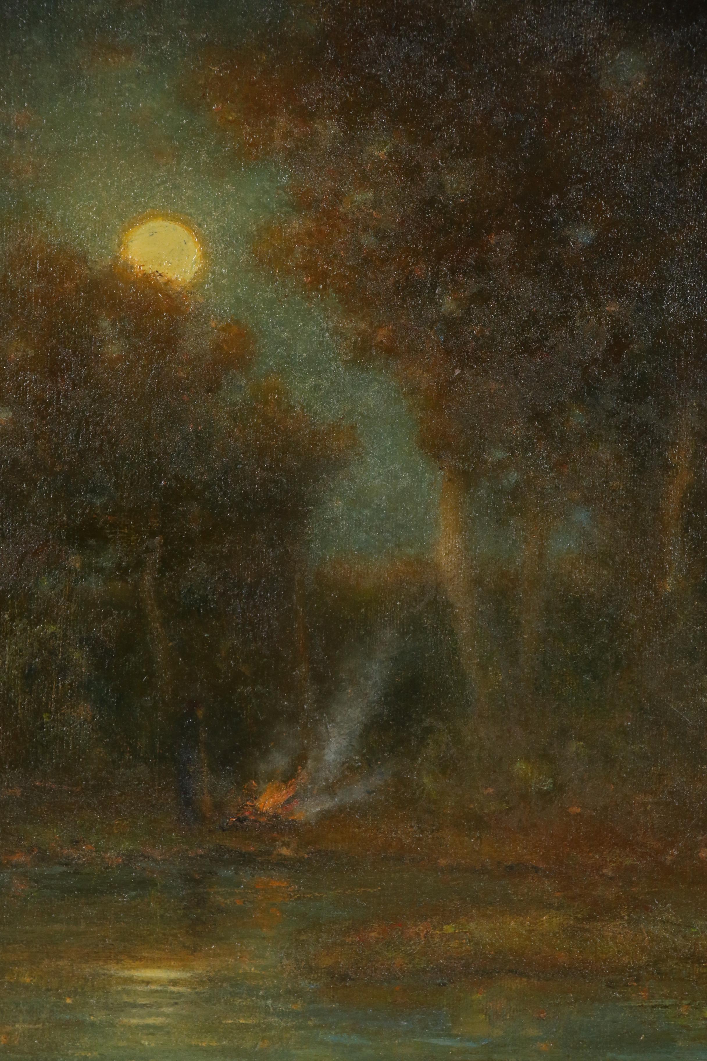 Joseph P. Grieco Landscape Oil Painting "Moonlight Wish"