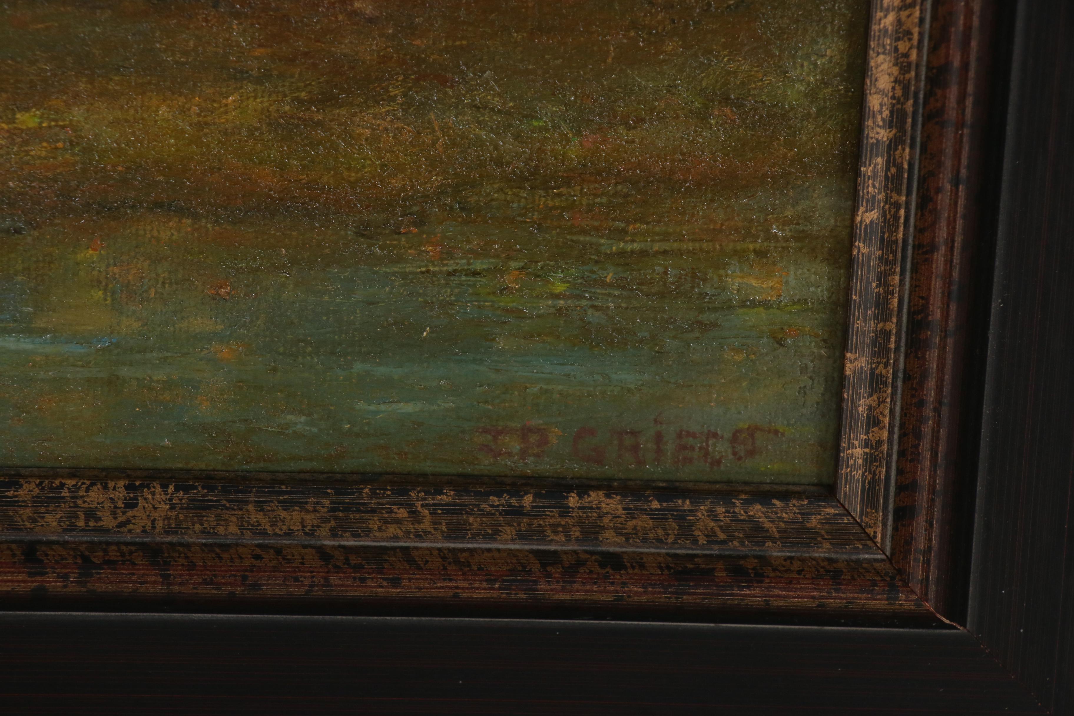 Joseph P. Grieco Landscape Oil Painting "Moonlight Wish"