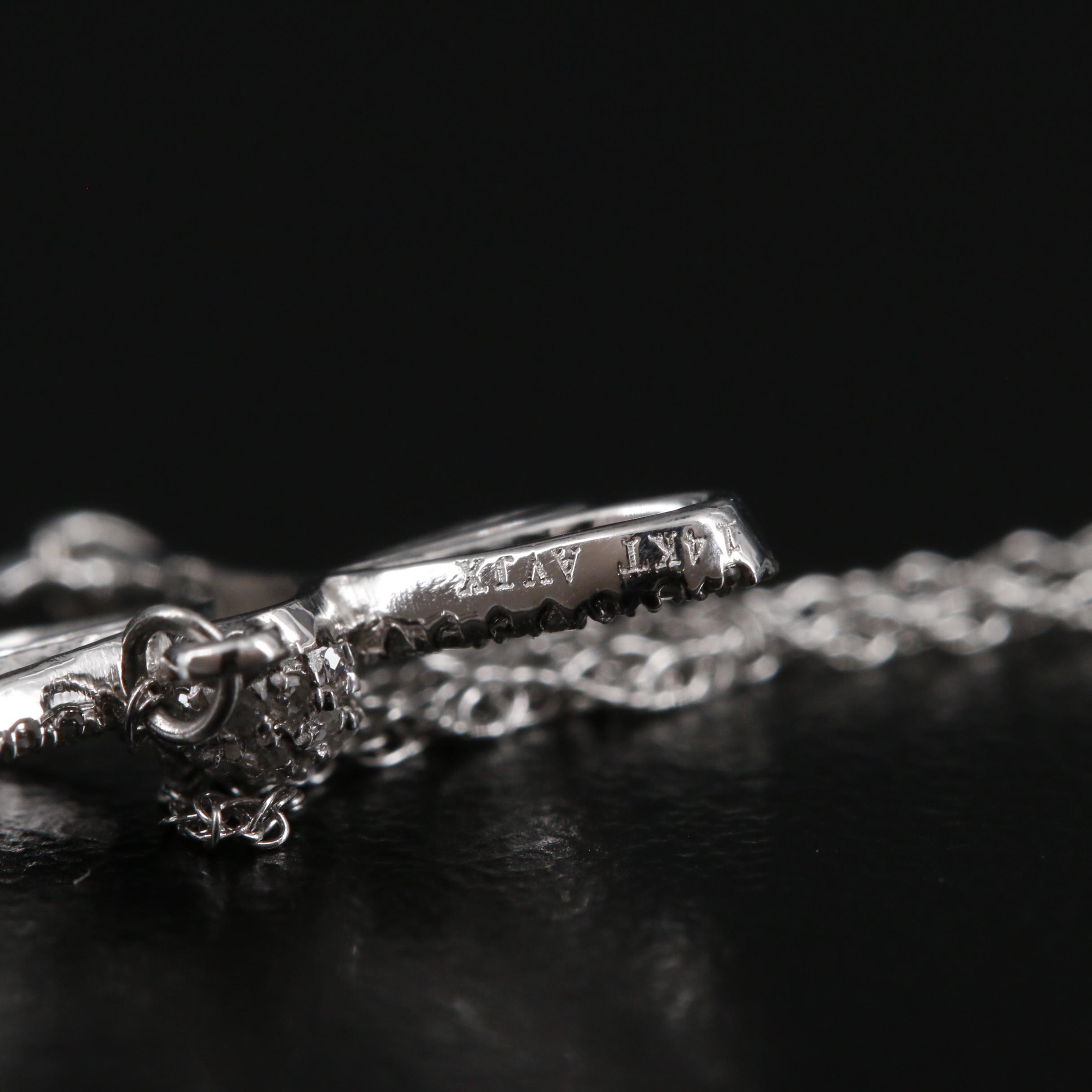 14K Gold Diamond Dragonfly Necklace