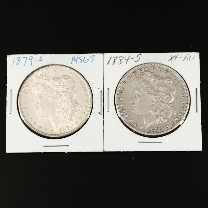 Better Date 1884-S and 1879-S Morgan Silver Dollar