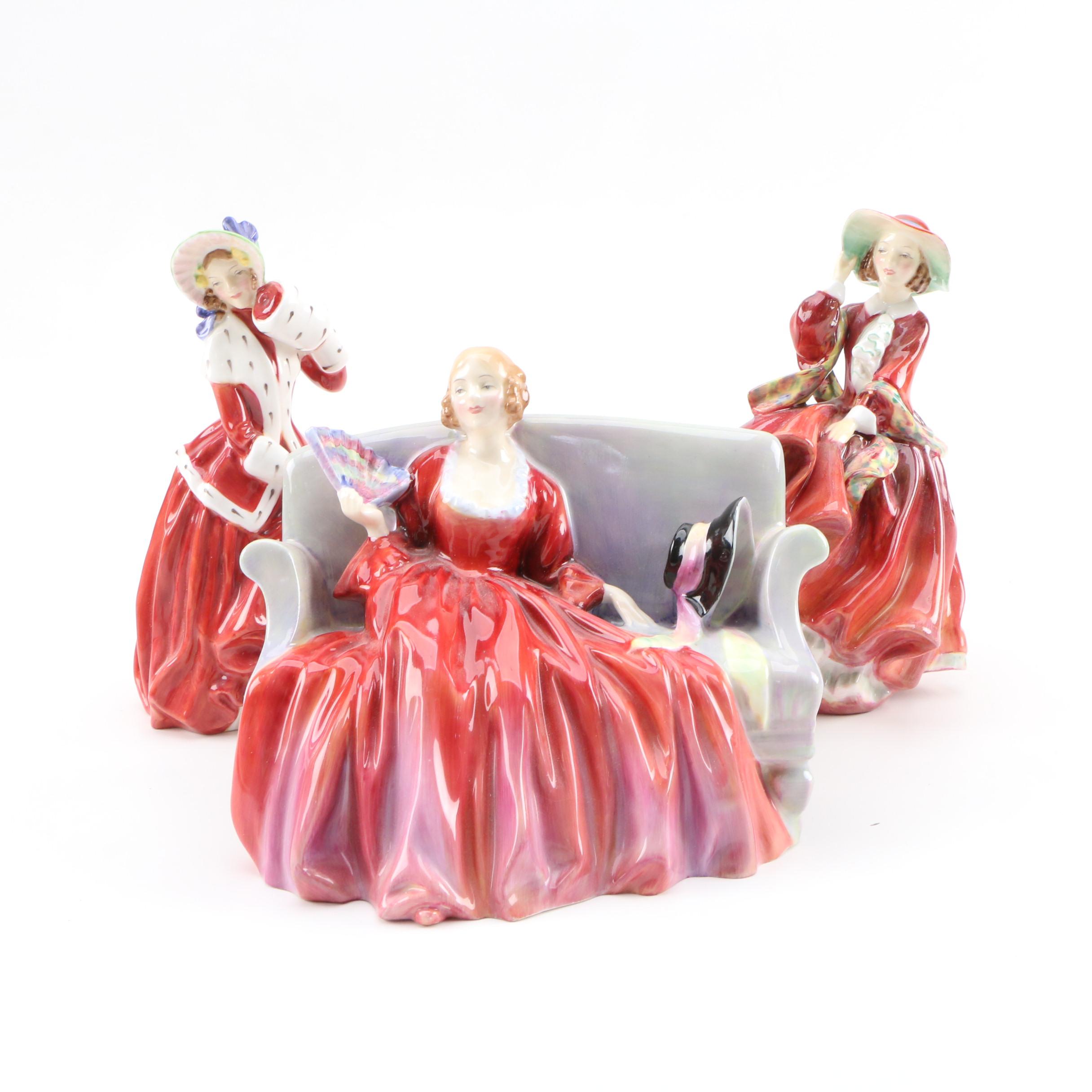 Royal Doulton Bone China Figurines Including "Sweet & Twenty"