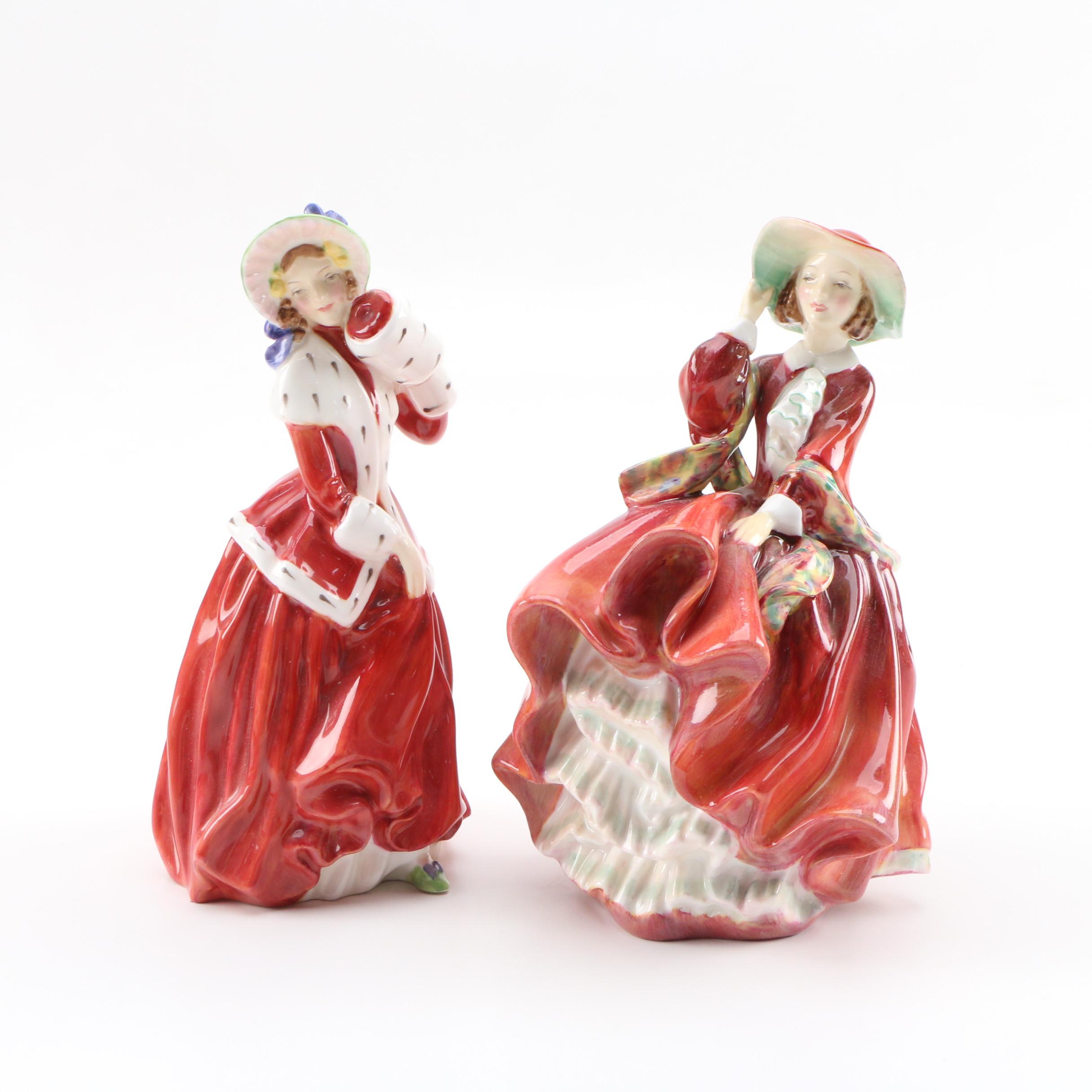 Royal Doulton Bone China Figurines Including "Sweet & Twenty"