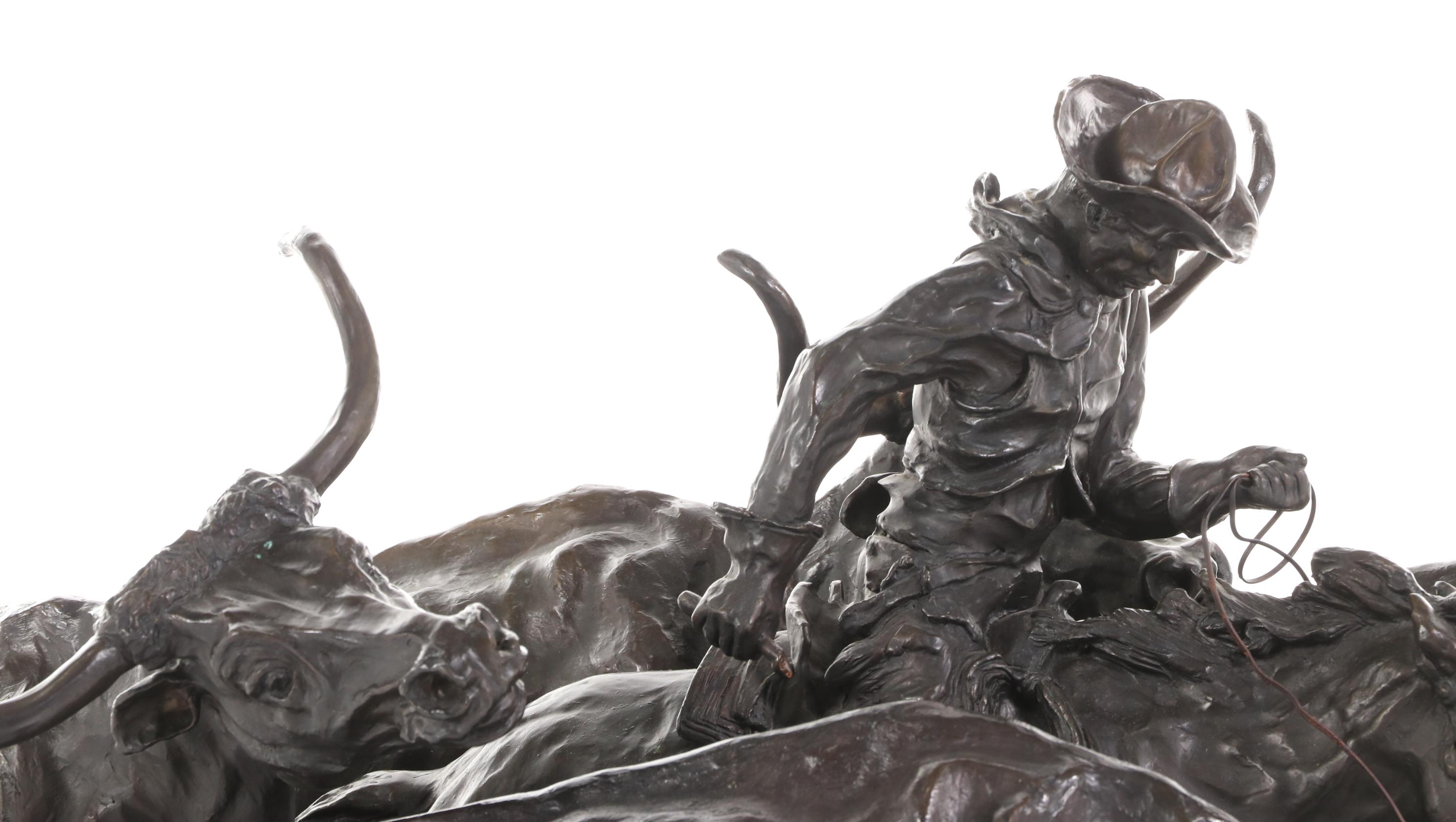 Bronze Sculpture after Frederic Remington "Stampede"