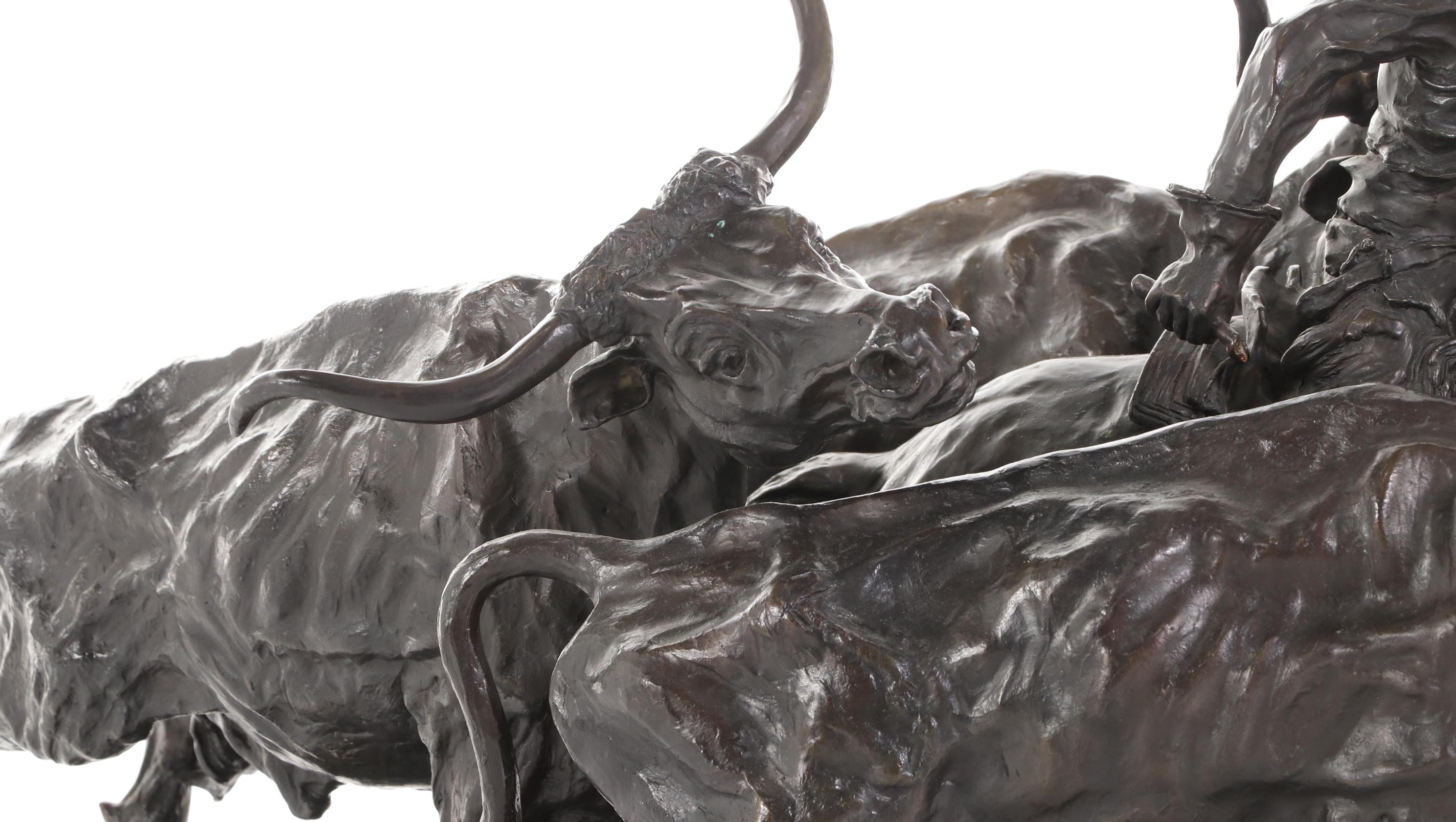 Bronze Sculpture after Frederic Remington "Stampede"