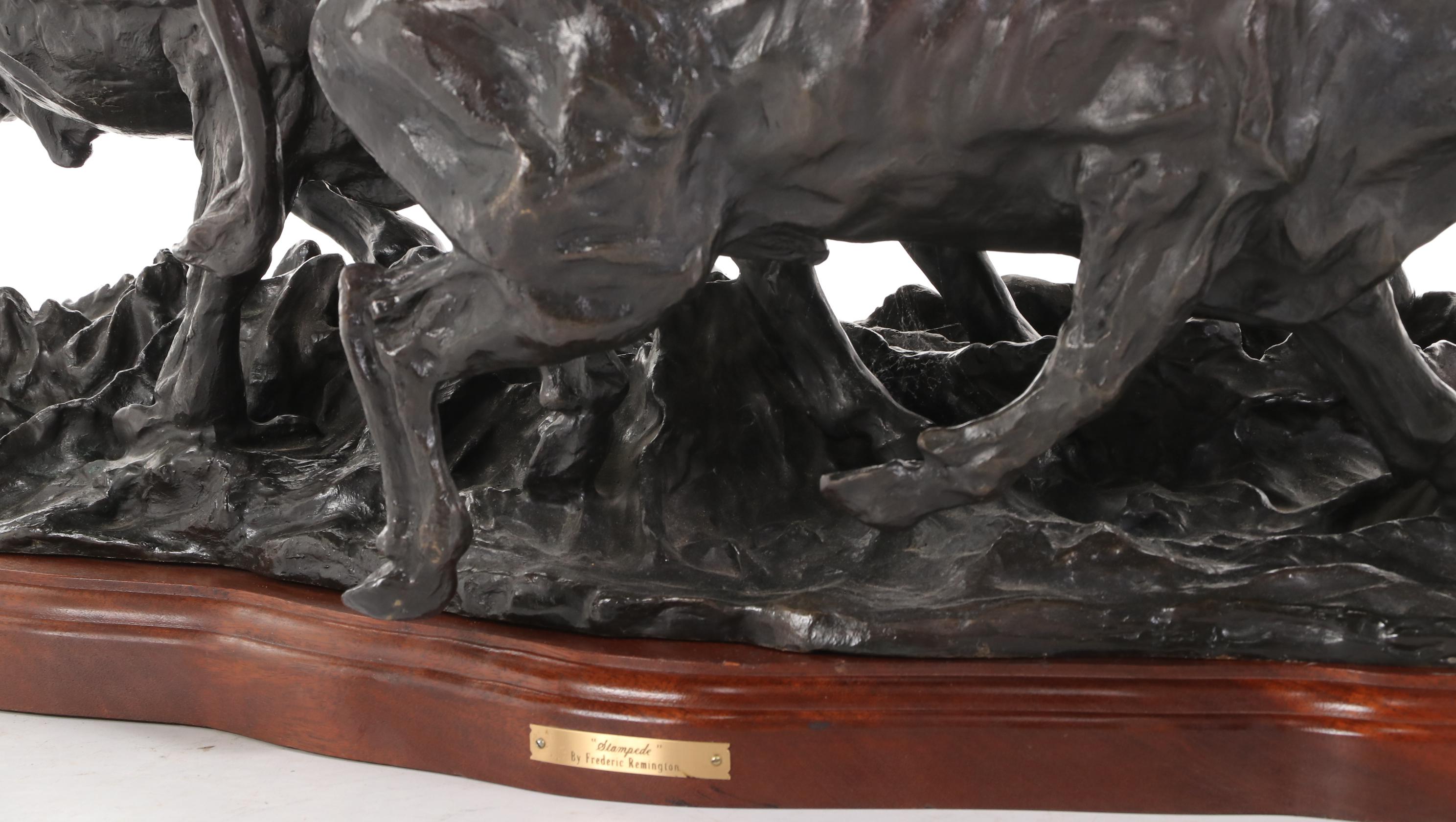 Bronze Sculpture after Frederic Remington "Stampede"