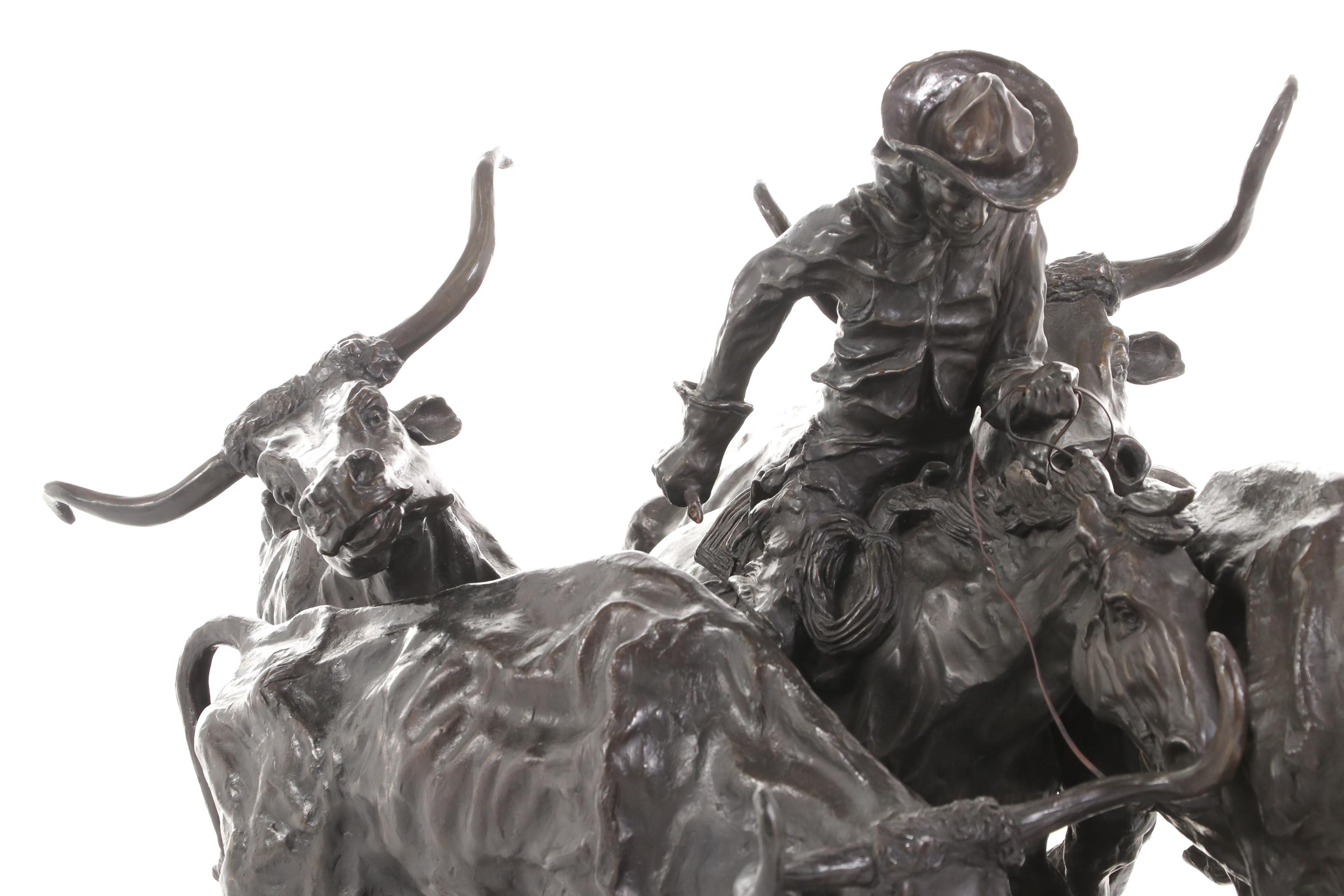 Bronze Sculpture after Frederic Remington "Stampede"