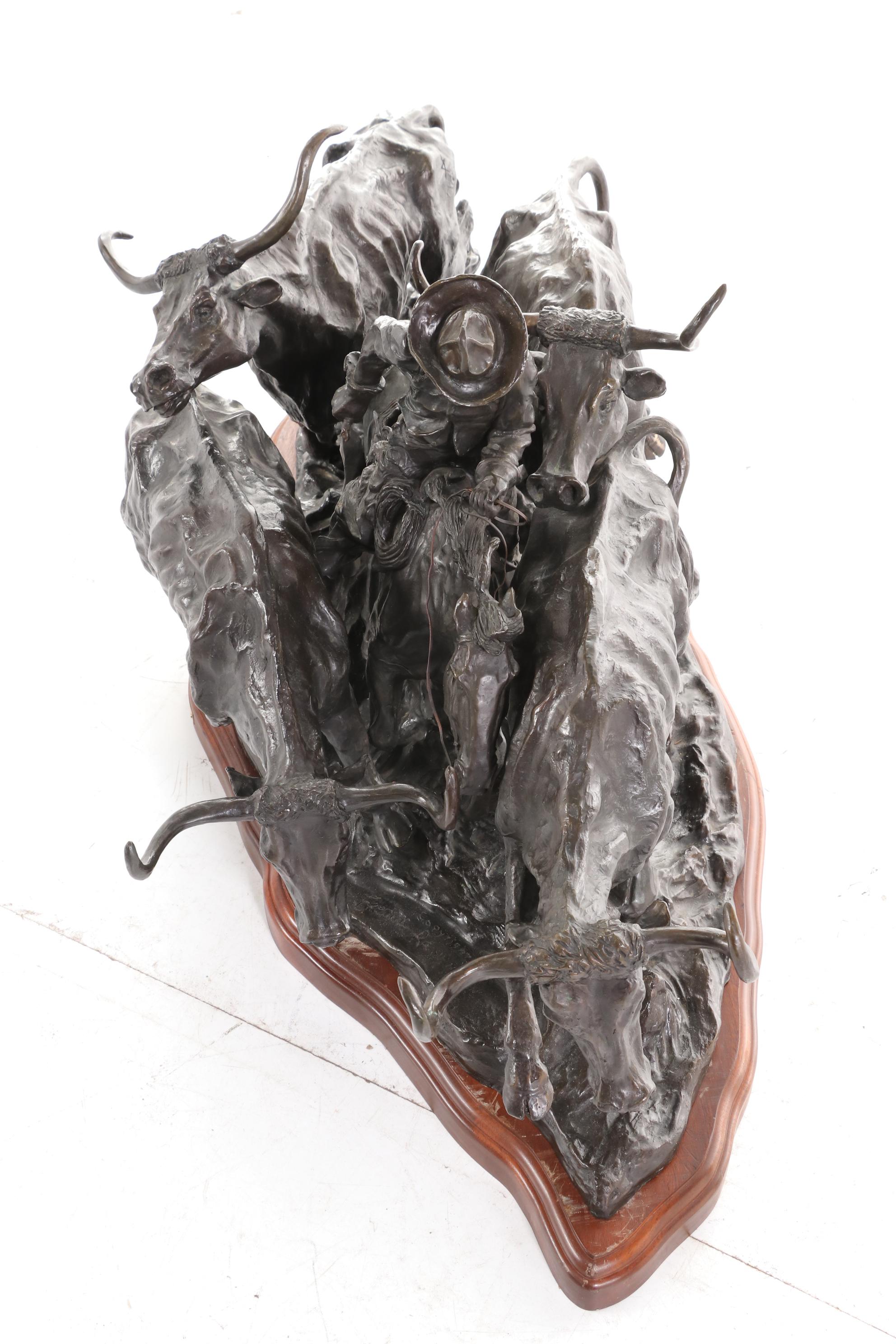 Bronze Sculpture after Frederic Remington "Stampede"