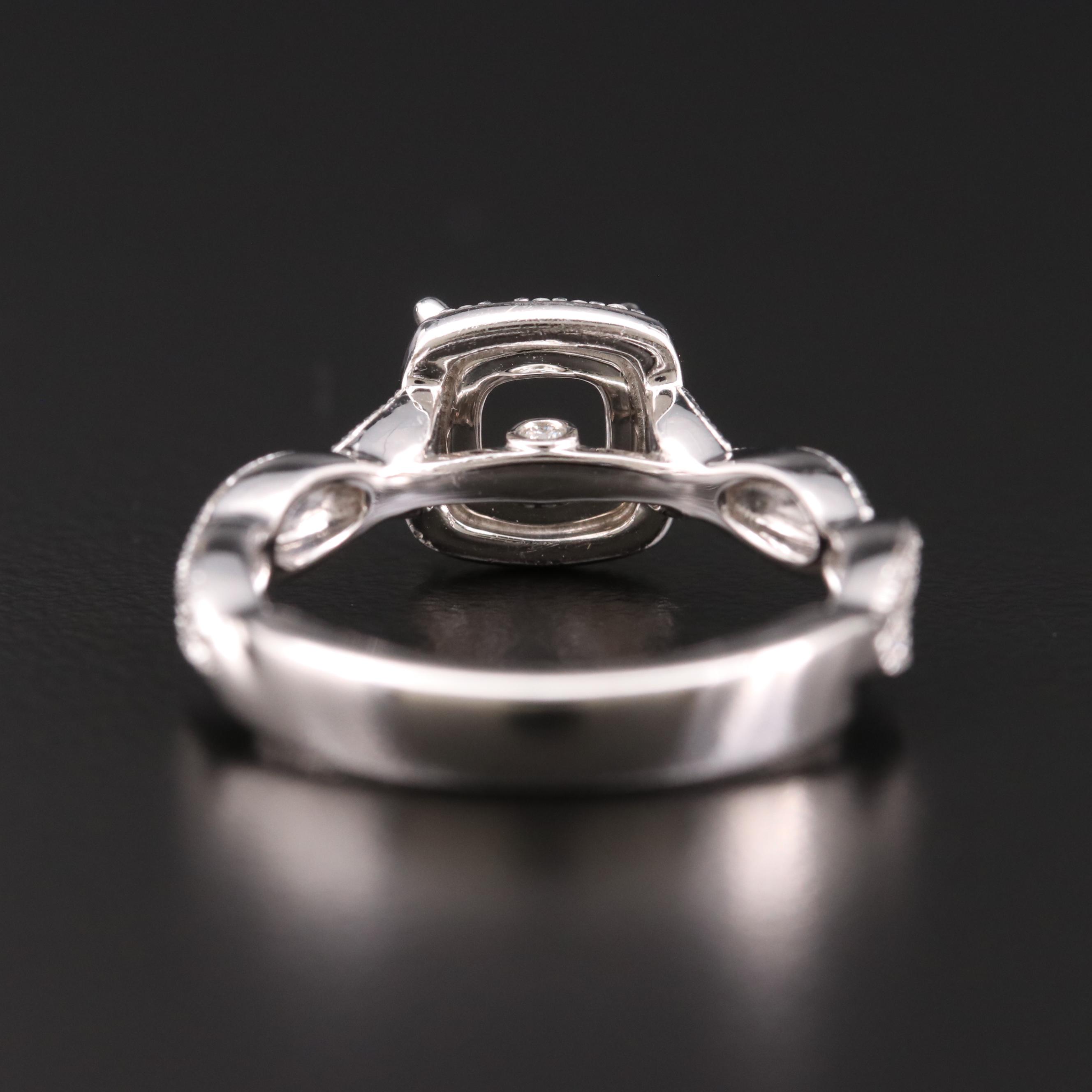 14K Gold Diamond Semi-Mount Ring