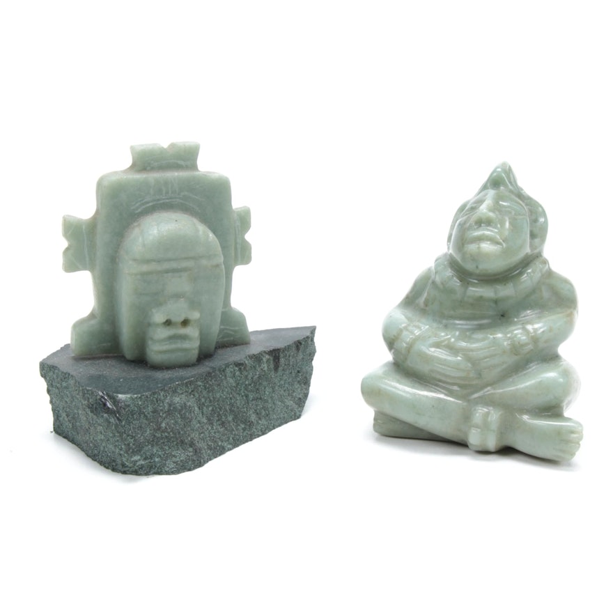 South American Style Carved Stone Figures