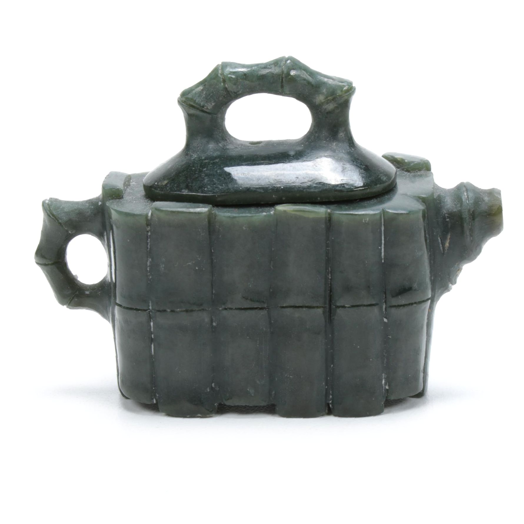 Chinese Carved Stone Miniature Teapot