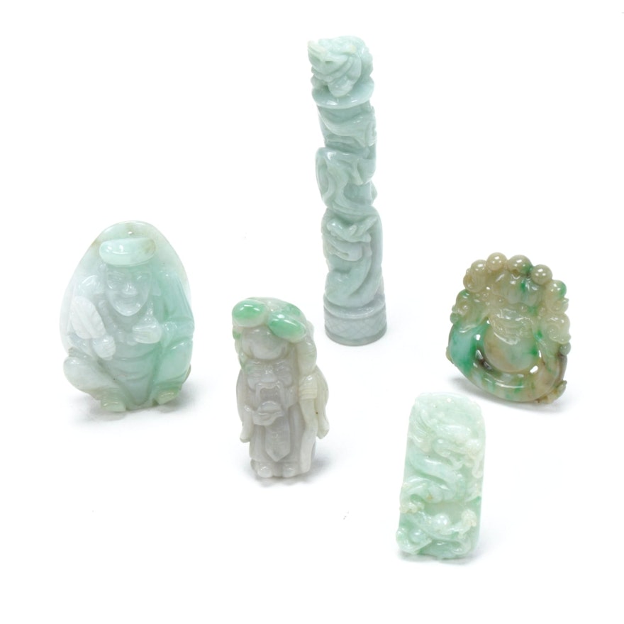 Chinese Carved Jade Figurines
