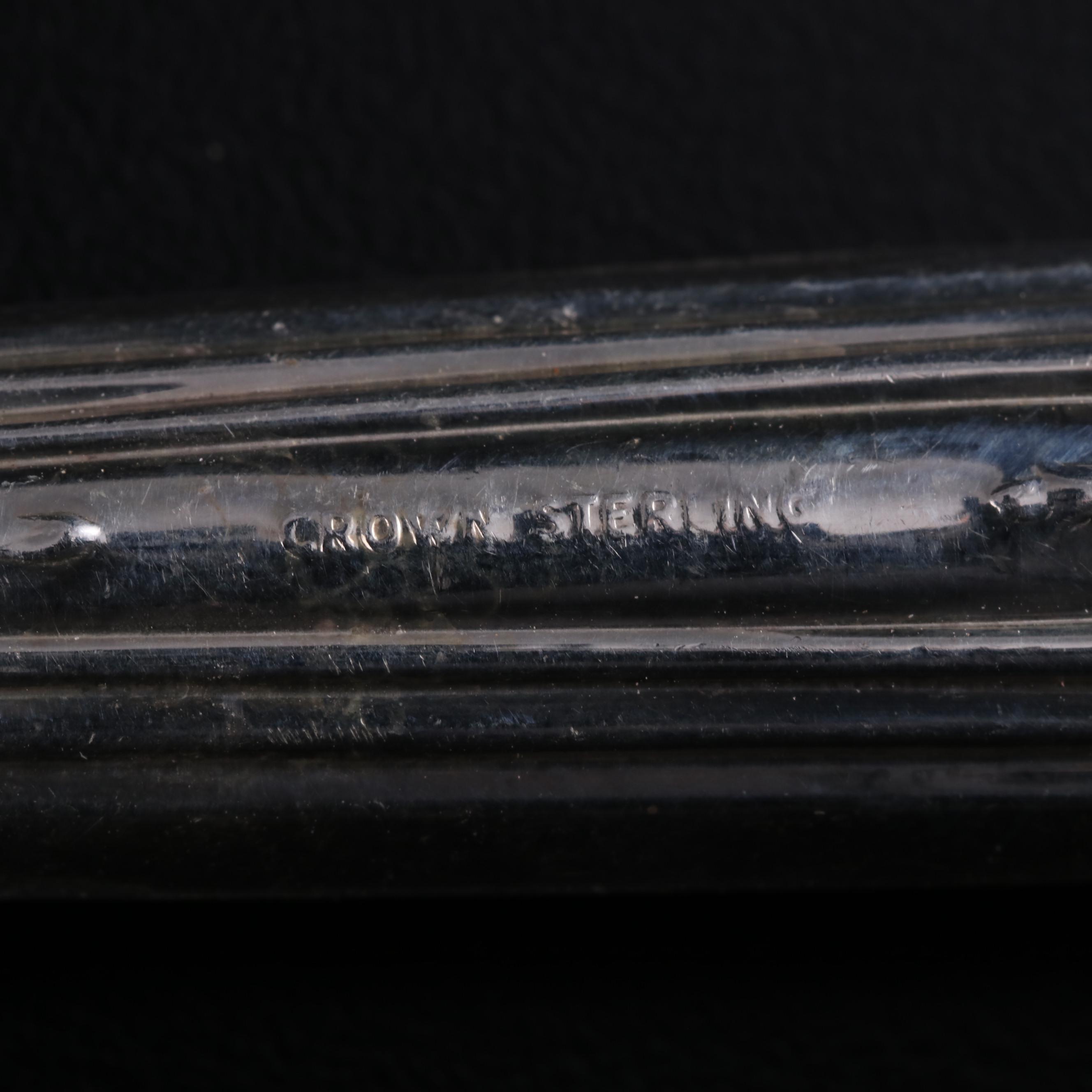 Crown Sterling Silver Handled Carving Set and Serving Utensils