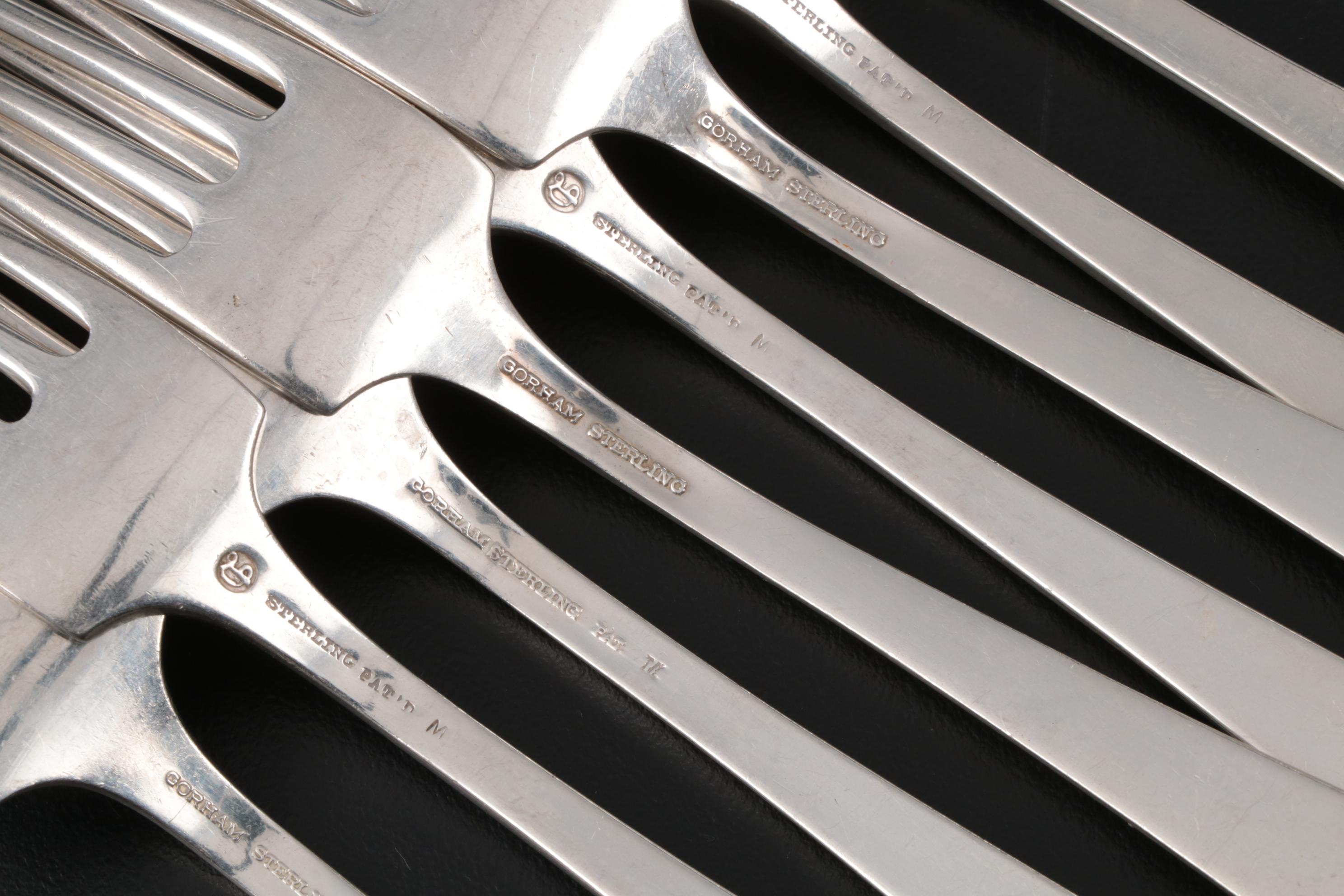 Gorham "Fairfax" Sterling Silver Flatware and Serving Utensils