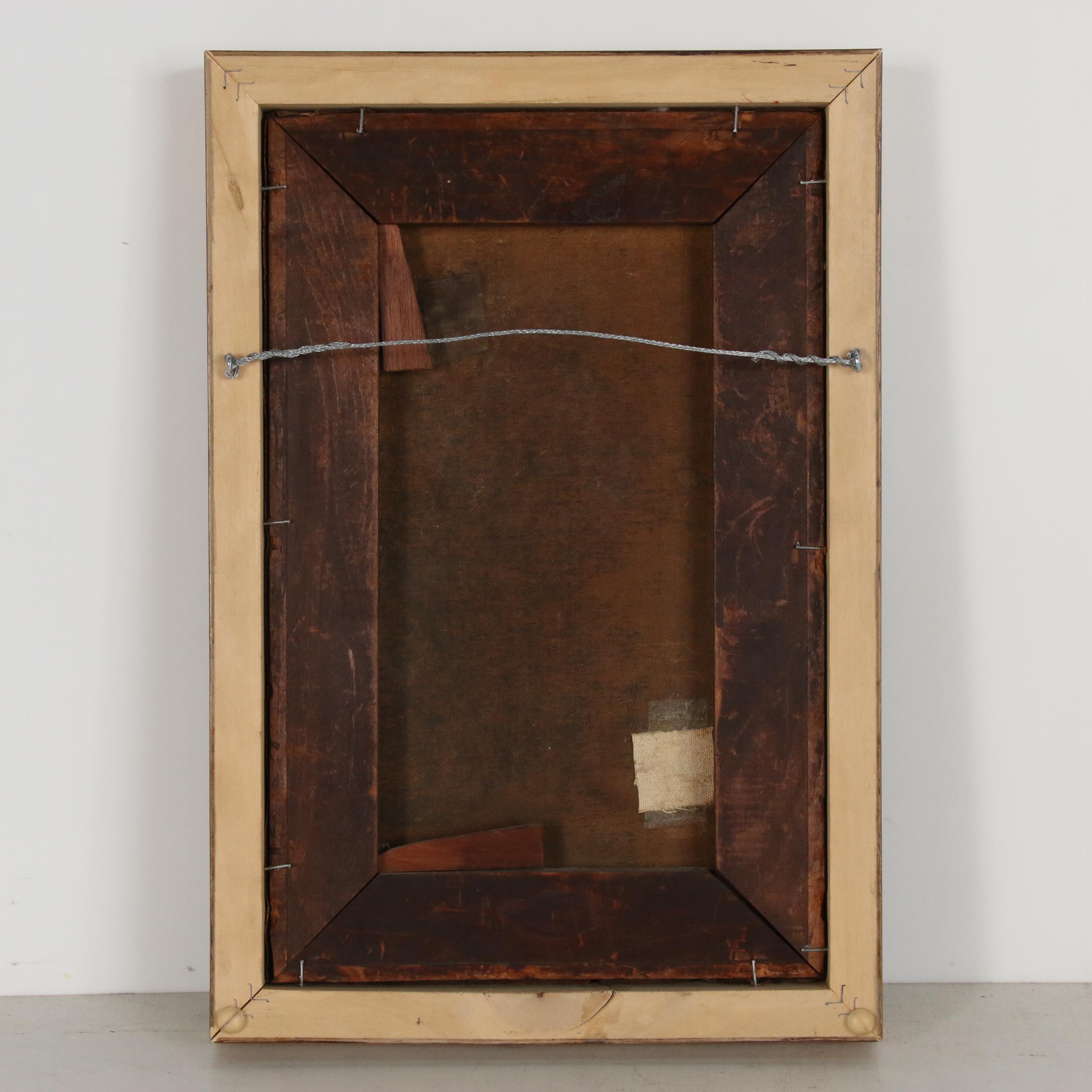 Oil Painting after Jean-Baptiste Bertrand "At the Shrine", Late 19th Century