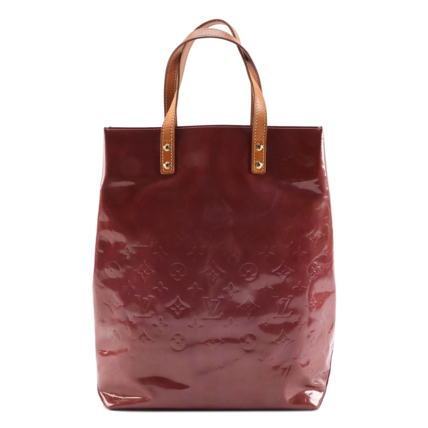 Louis Vuitton Reade MM Tote Bag in Monogram Vernis and Vachetta Leather