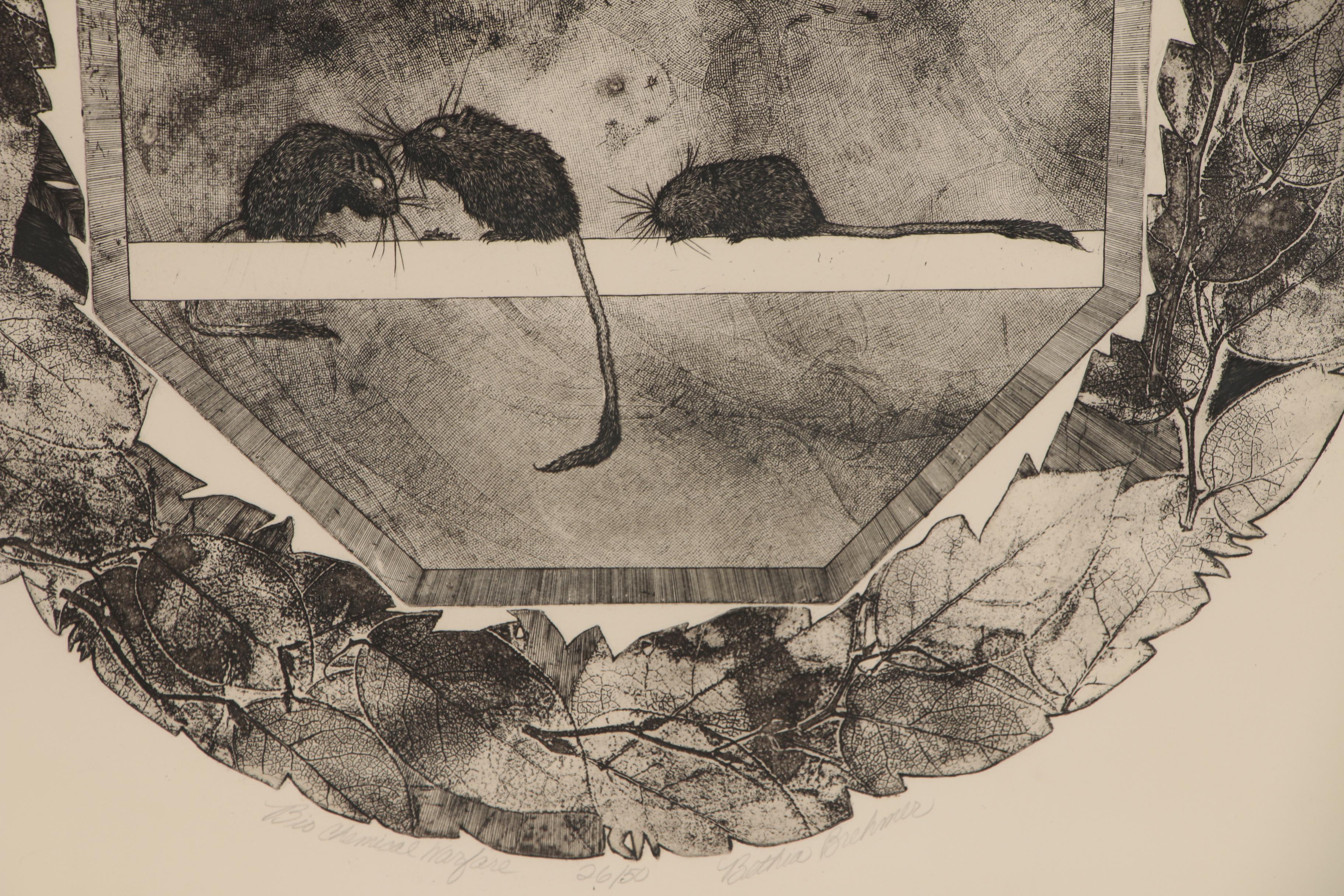 Bethia Brehmer Etching "Bio Chemical Warfare"