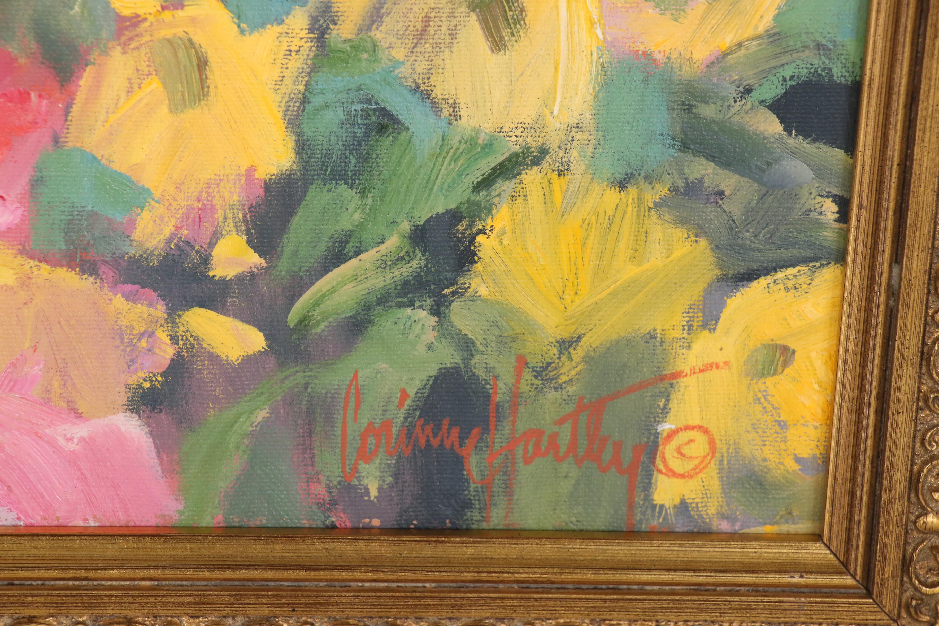 Corinne Hartley Oil Painting of Flower Market