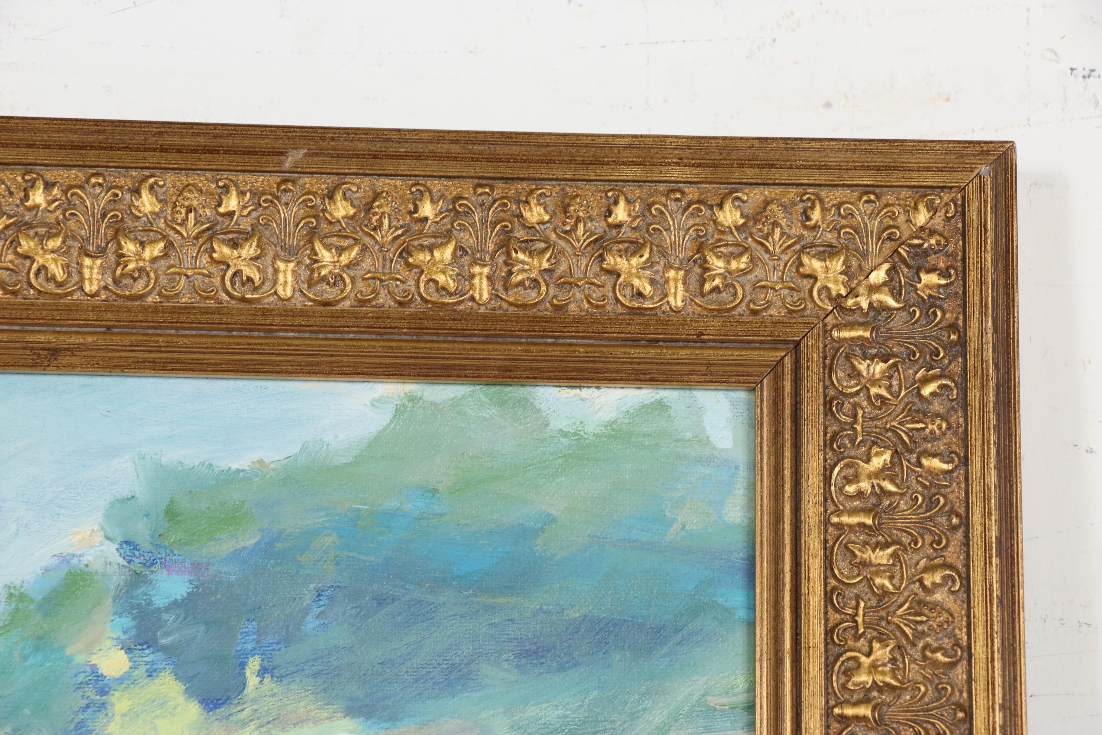 Corinne Hartley Oil Painting of Flower Market