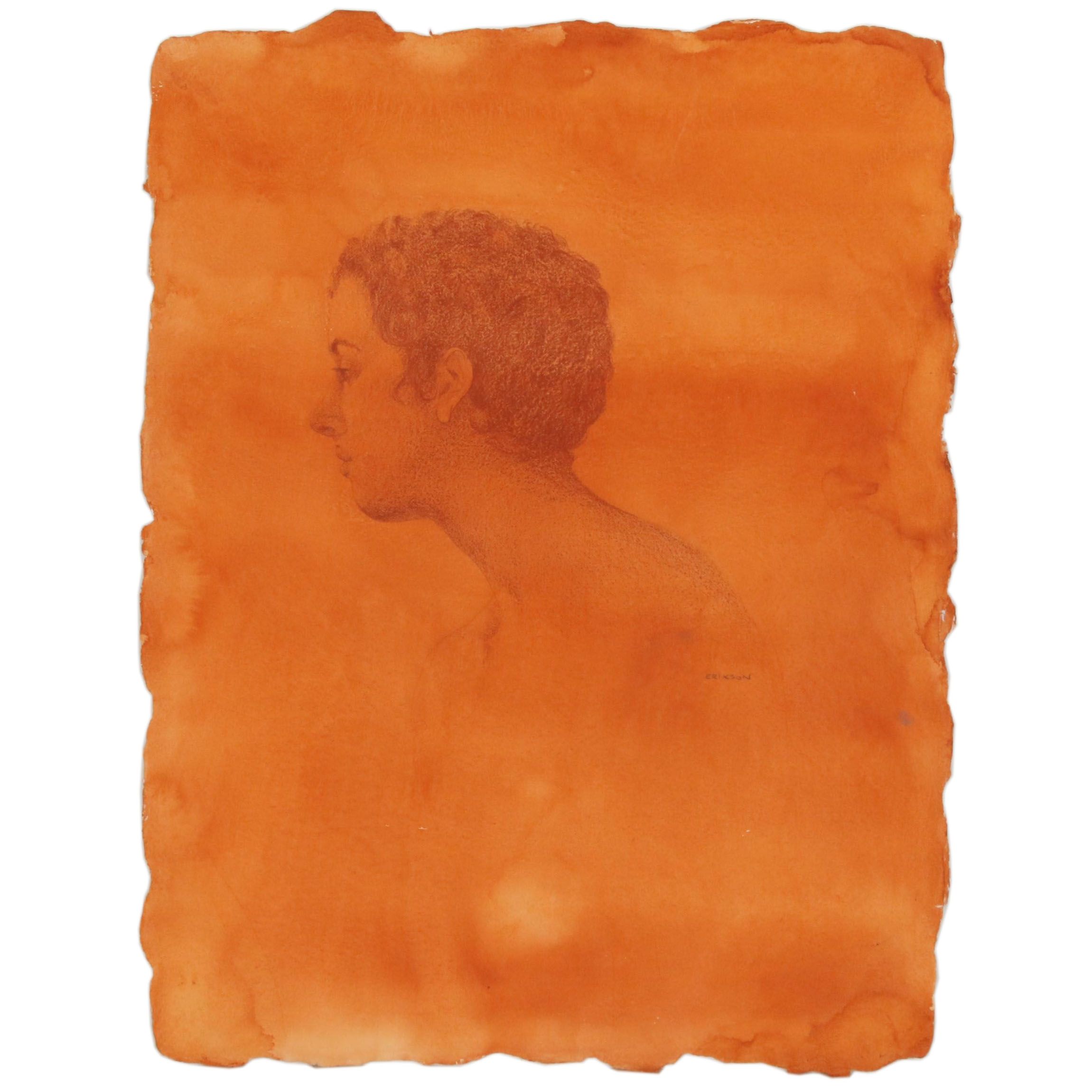 Bruce Erikson Conté Crayon Drawing "Study for Prelude", 2014