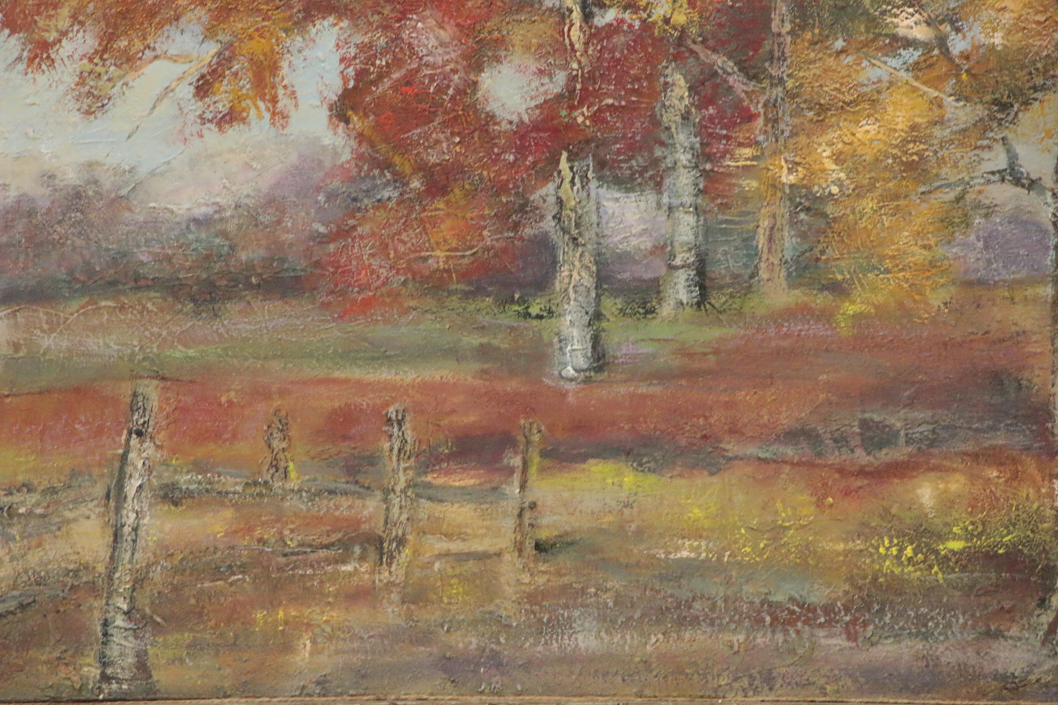 Landscape Acrylic Painting Attributed to Wanda Prillaman