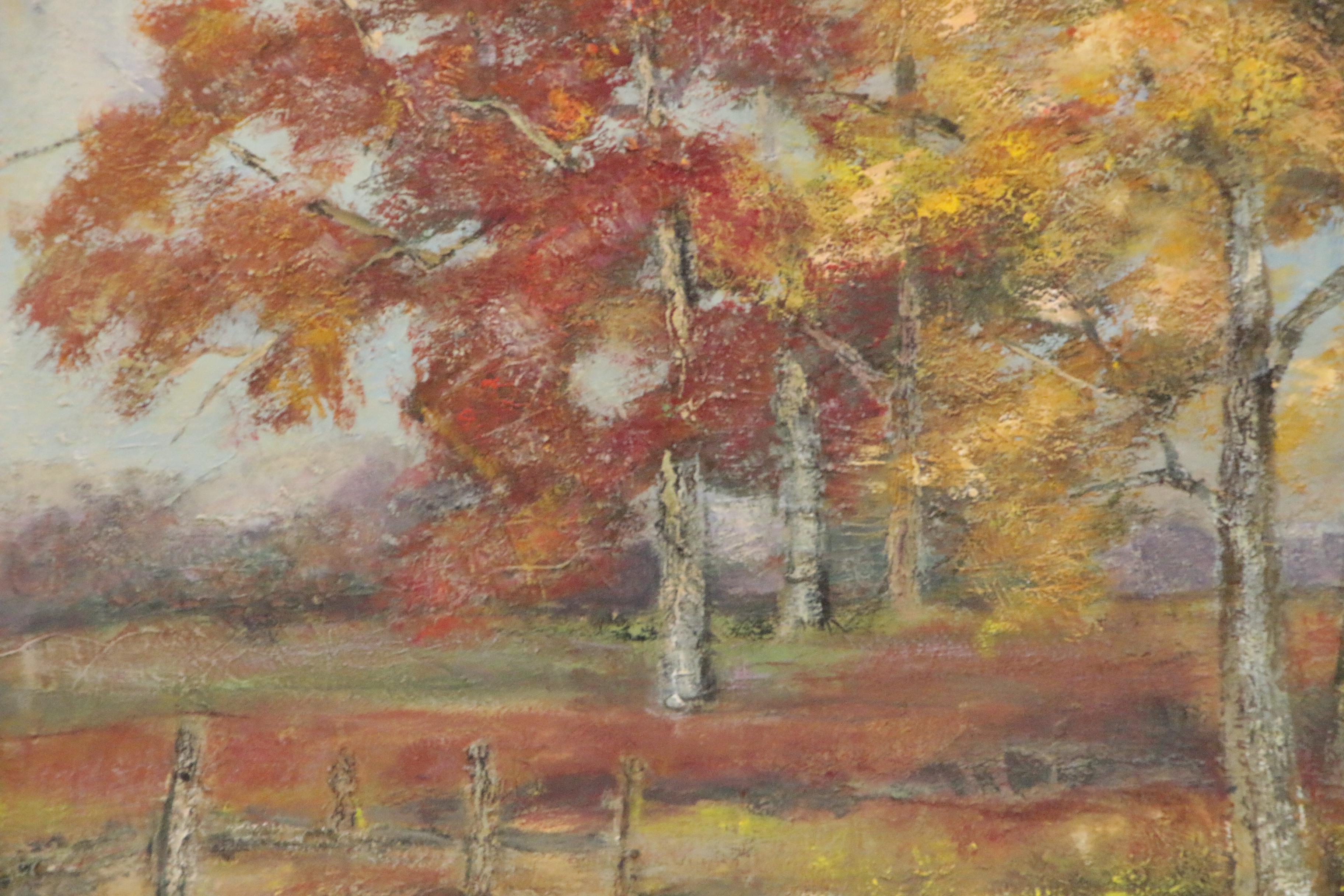 Landscape Acrylic Painting Attributed to Wanda Prillaman