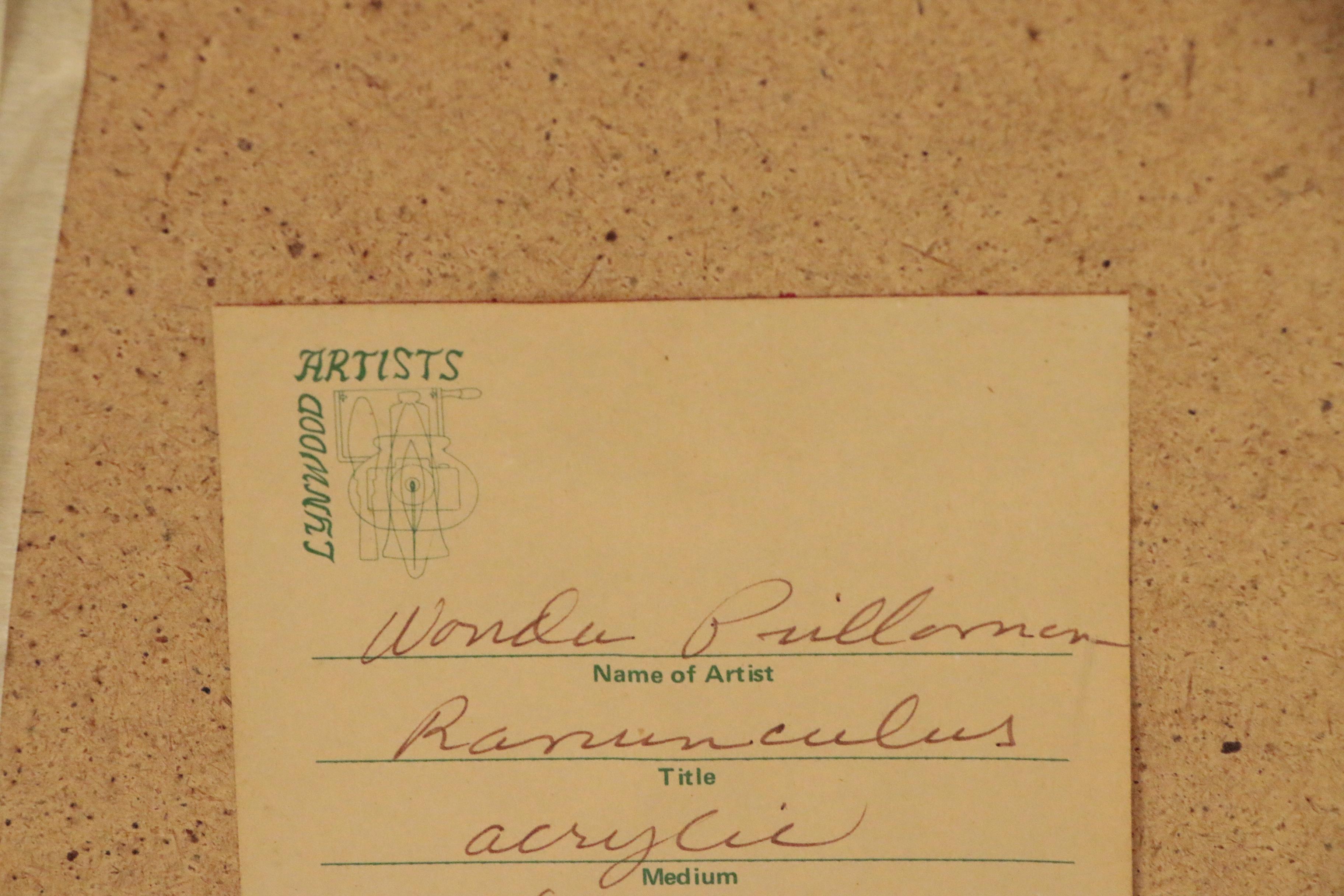 Wanda Prillaman Oil Painting "Ranunculus"