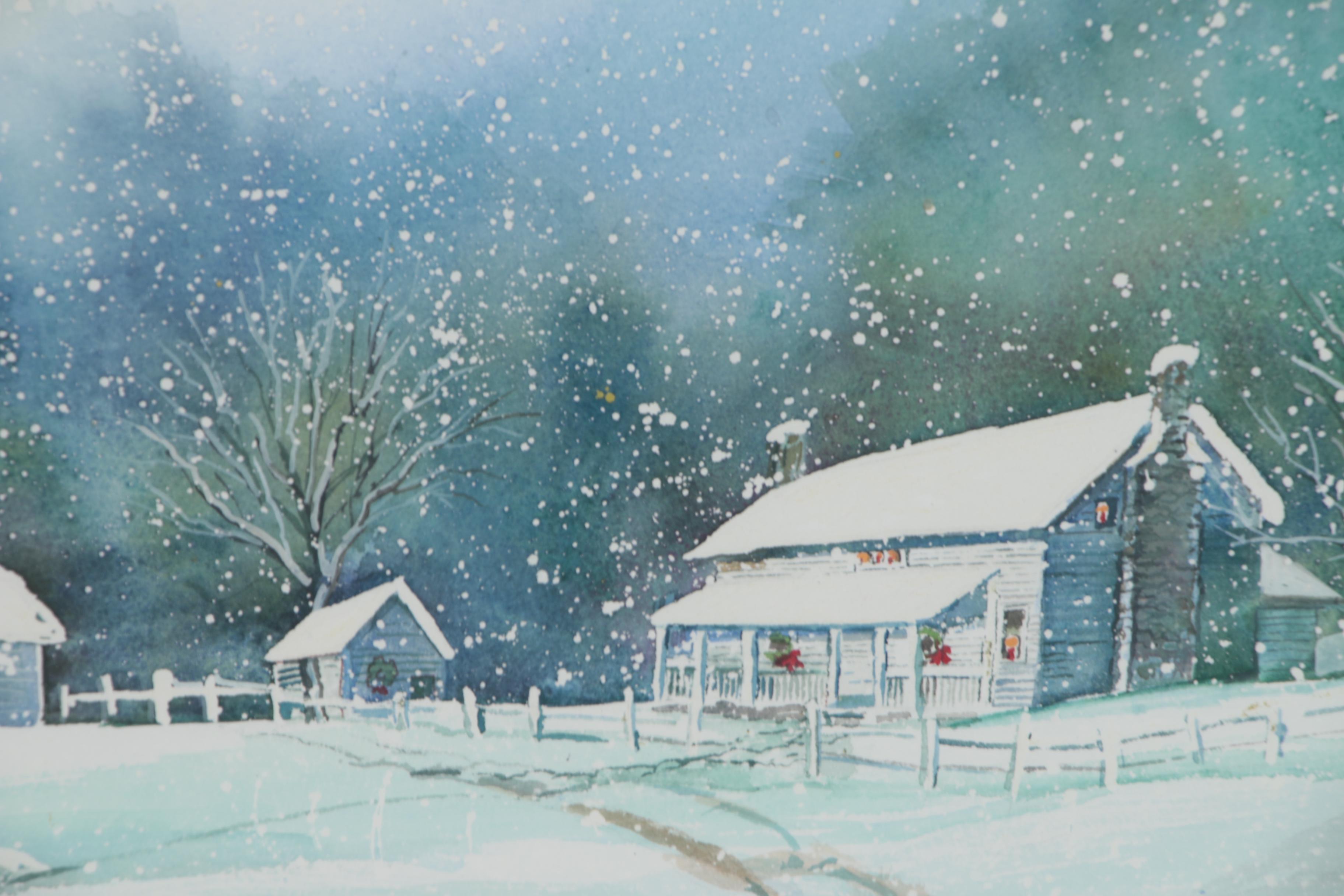 Wanda Prillaman Watercolor "Prillaman Farm at the Foot..." 1985