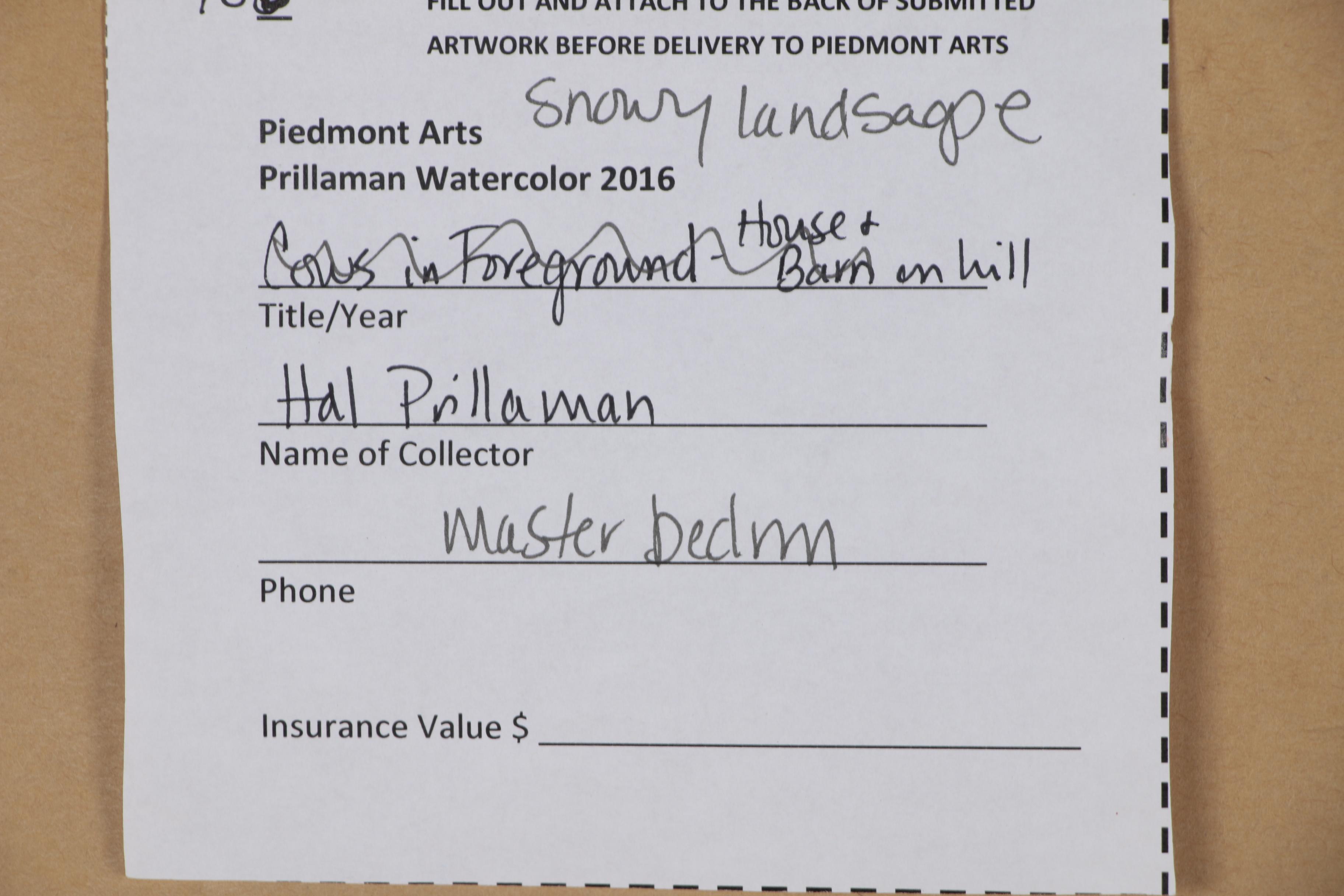 Wanda Prillaman Watercolor "Prillaman Farm at the Foot..." 1985