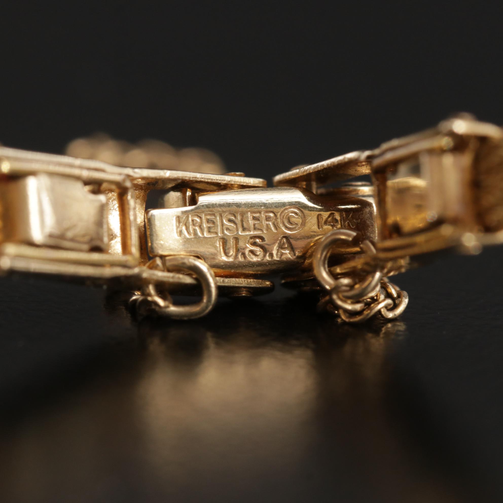 Rolex Orchid 18K Gold Stem Wind Watch With 14K Gold Bracelet, Vintage